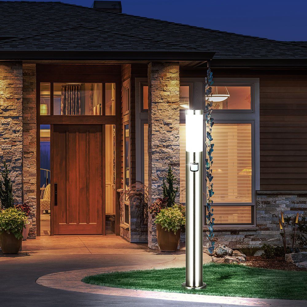Leuchtmittel Lampen inklusive, Weg 2er Außen-Stehlampe, LED etc-shop Außen LED Außen Warmweiß, Garten Bewegungsmelder Set