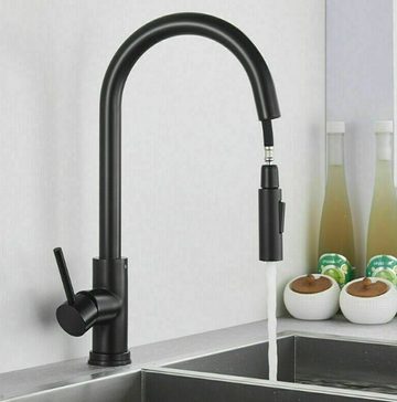 XDeer Küchenarmatur Wasserhahn mit 2 Strahlarten,Küchenarmatur Berührungsempfindlichkeit mit Brause Ausziehbar, Spültischarmatur Küche 360°,Mischbatterie
