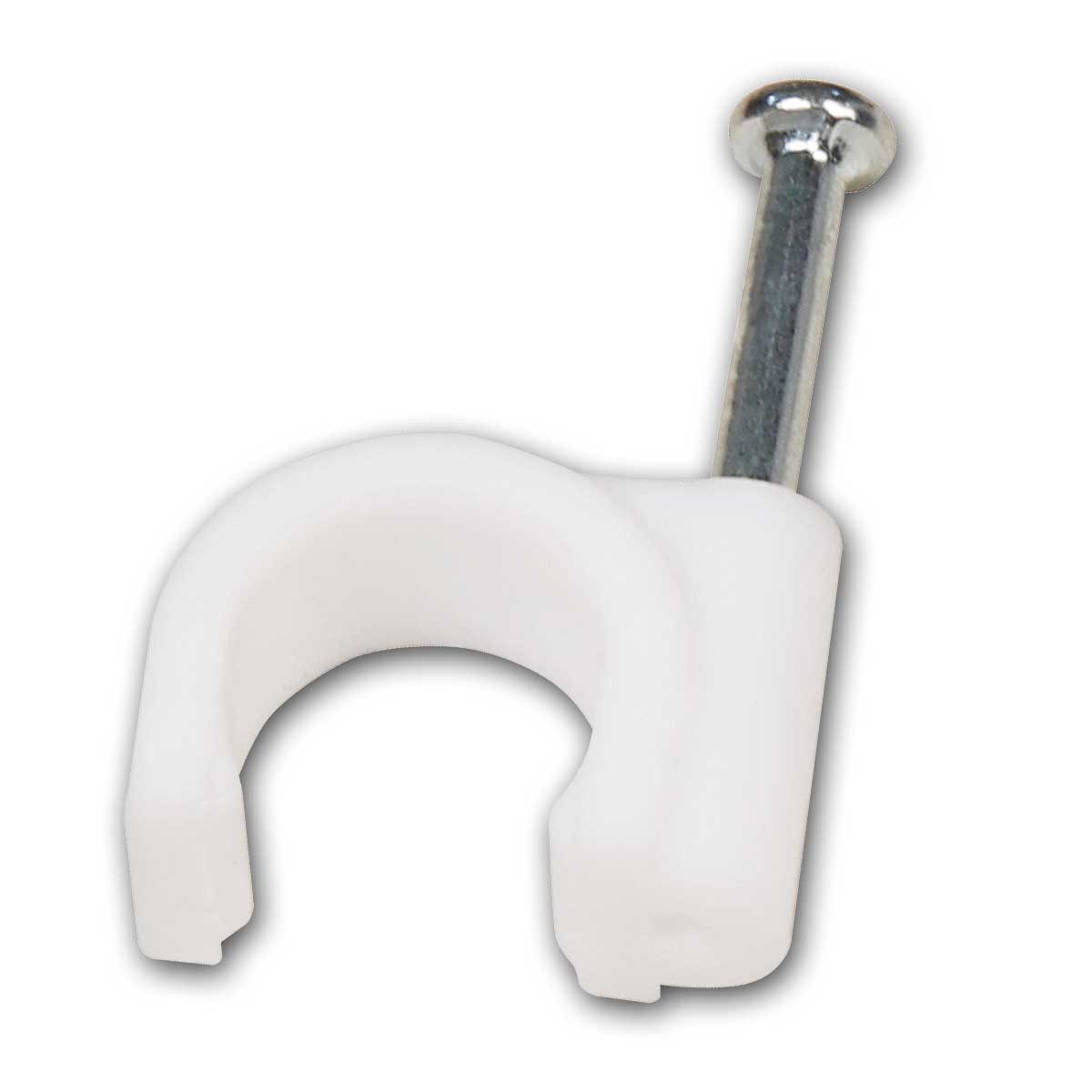 McPower Kabelschelle Kabelschellen, für Ø 8mm Kabel, 100er-Pack, weiß