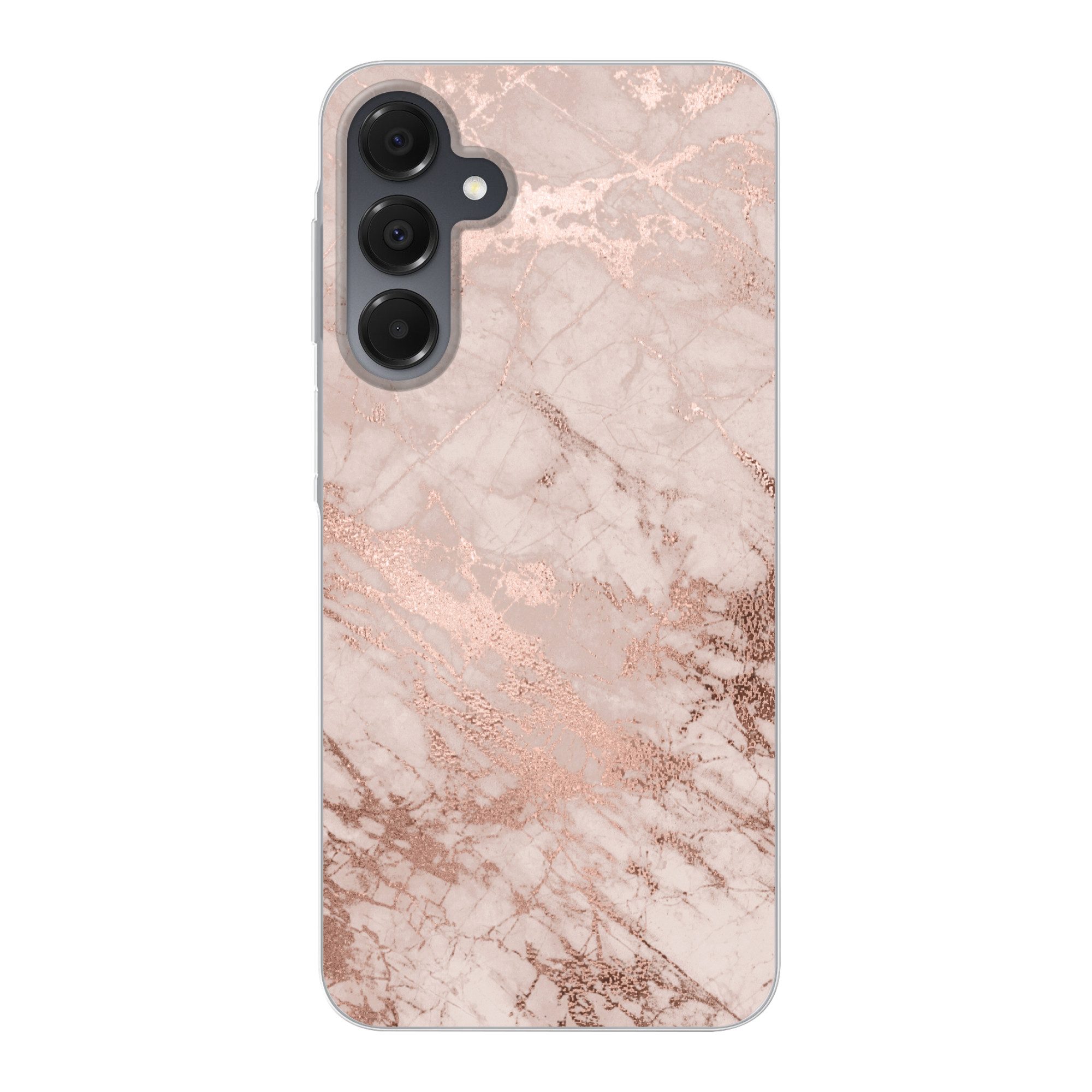 MuchoWow Handyhülle für Samsung Galaxy A16 5G Marmor - Rosa - Luxus - Marmoroptik - Glitze, Phone Case, Silikon, Schutzhülle Dünn