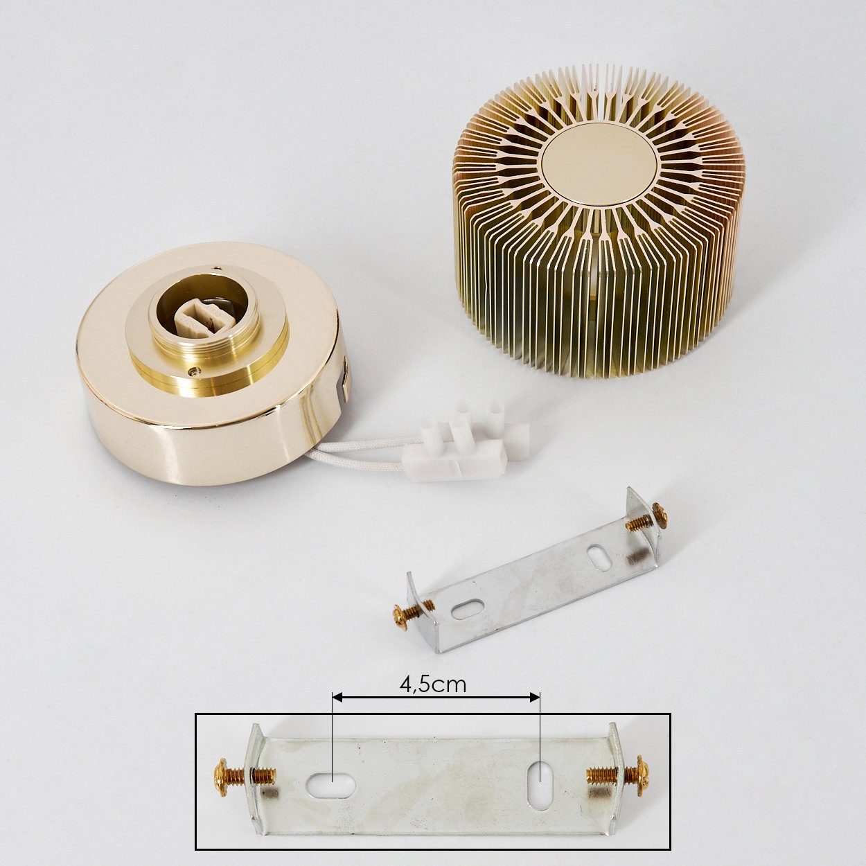 hofstein Wandleuchte »Icciano« runde Wandlampe aus Metall in Gold, ohne Leuchtmittel, 1xG9, Moderne Leselampe mit tollem Lichteffekt