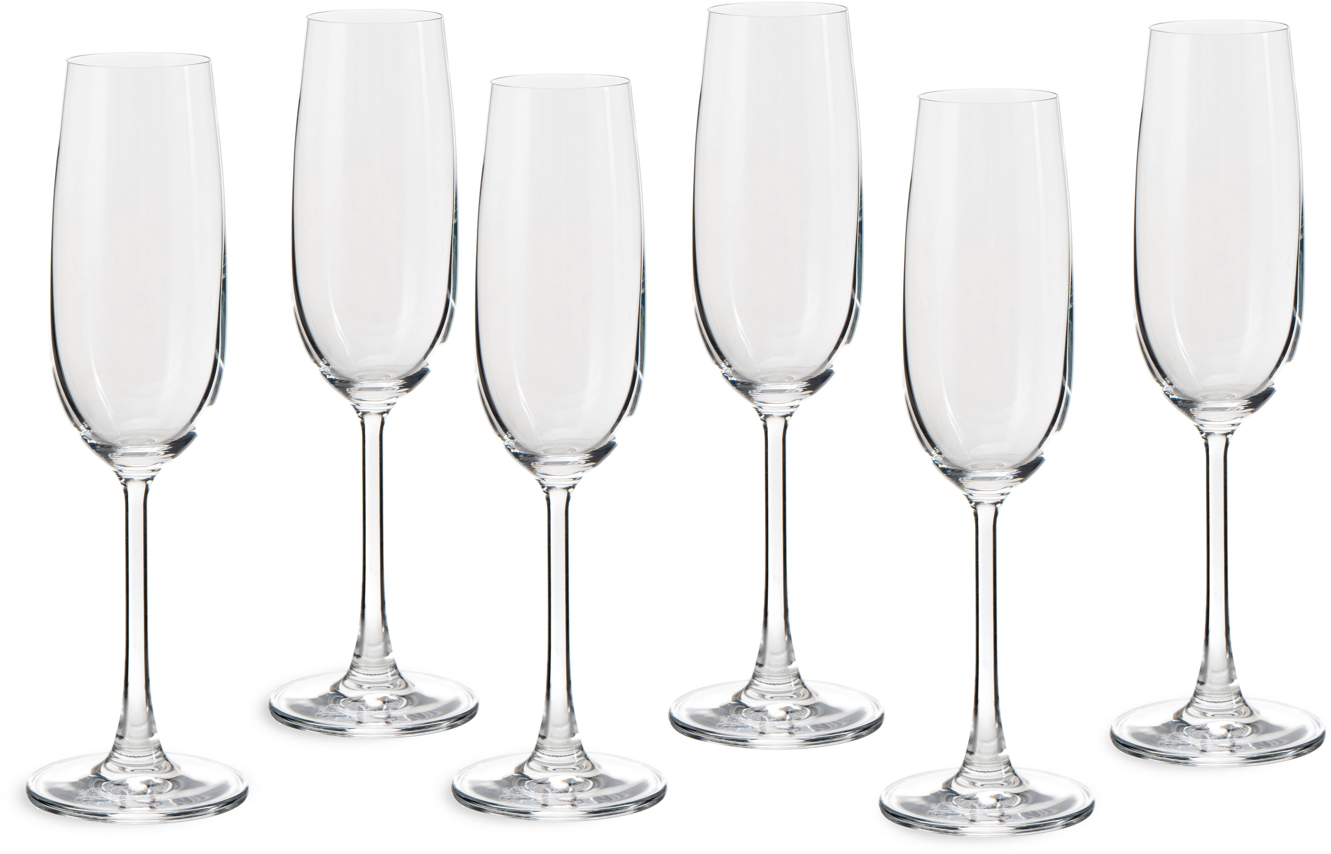 ECHTWERK Sektglas Champagnerkelche Set, ca. 210 ml, 6-tlg., Glas, für Champagner, Aperitifs, ideal für Feierlichkeiten