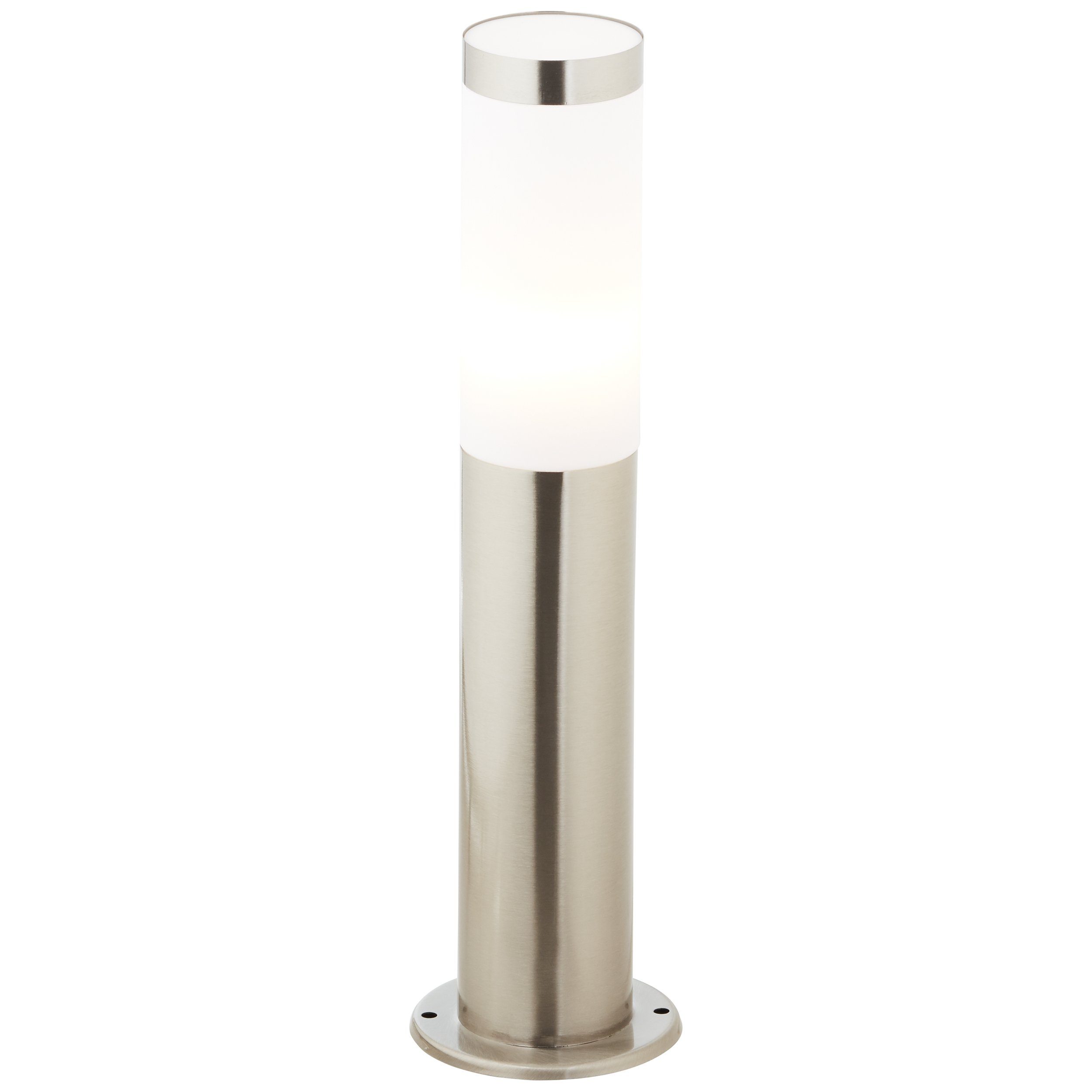 Außen-Stehlampe, mit Leuchtmittel, Lightbox W, Außen cm, max. 51 ohne E27, Edelstahl/Kunststoff Sockellampe 40