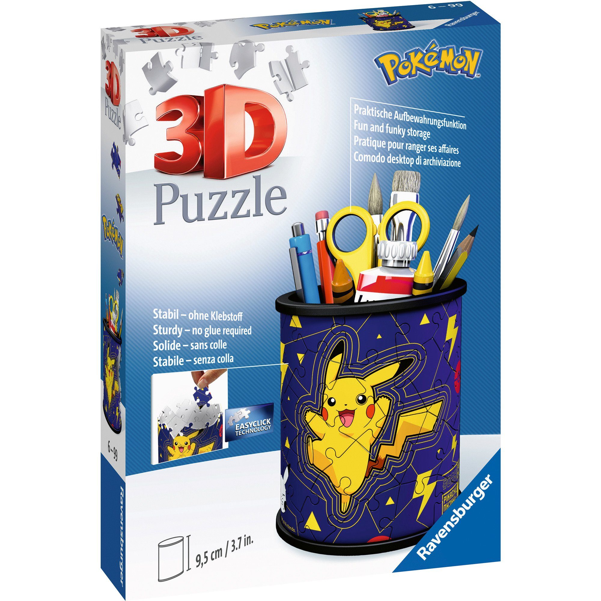 Ravensburger Puzzle 3D Puzzle Utensilo Pokémon, 54 Puzzleteile