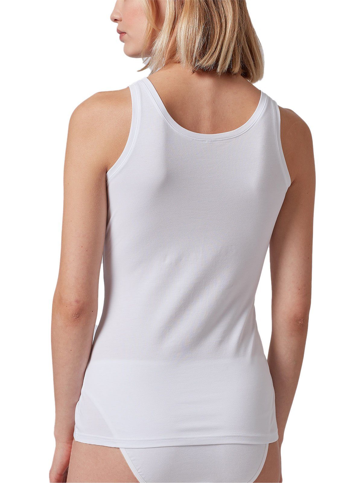 Skiny Achselhemd Damen Tank Top Cotton Essentials (Stück, 1-St) -