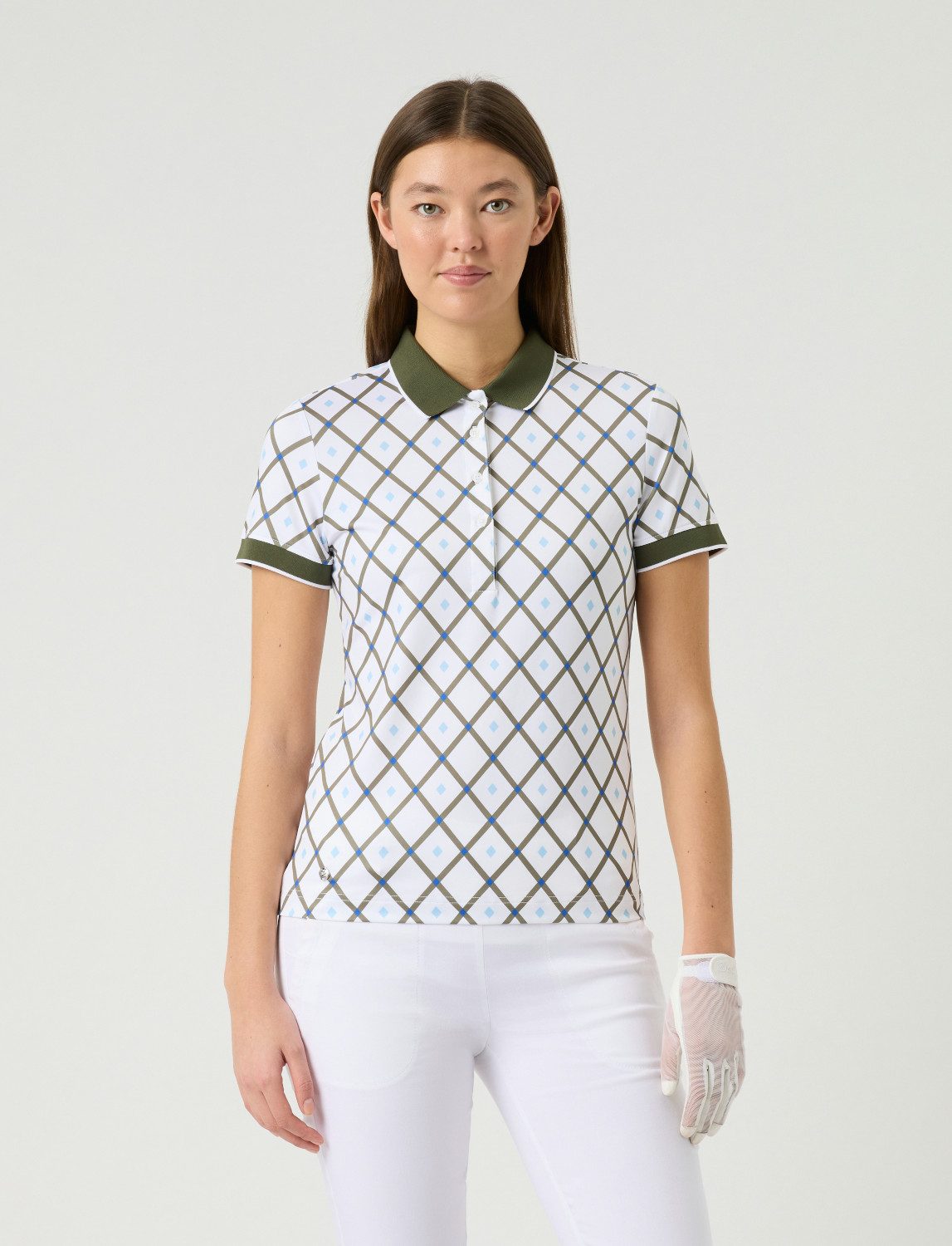 Poloshirt Daily Sports Golf Polo Abstract Argyle Mehrfarbig Damen