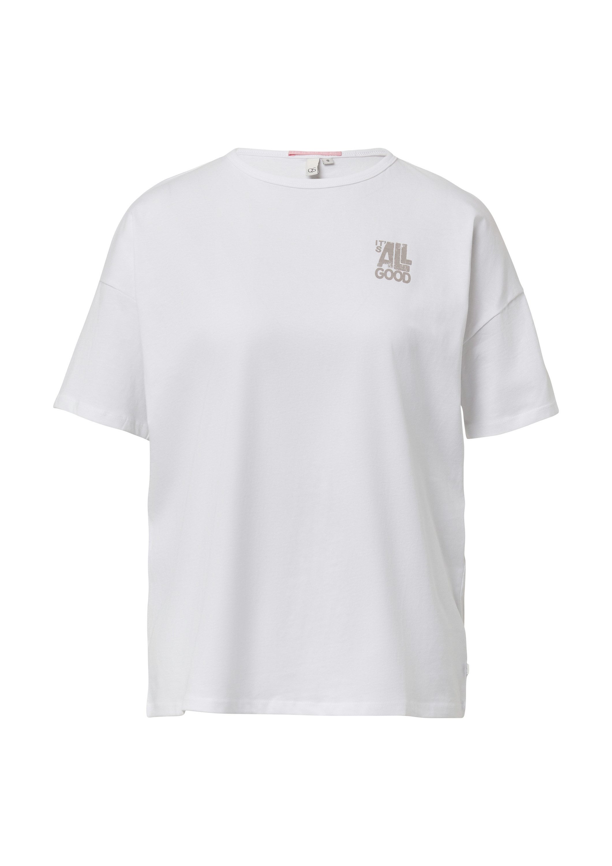 QS Kurzarmshirt T-Shirt Boyfriend-Shirt mit Front- und Backprint günstig online kaufen