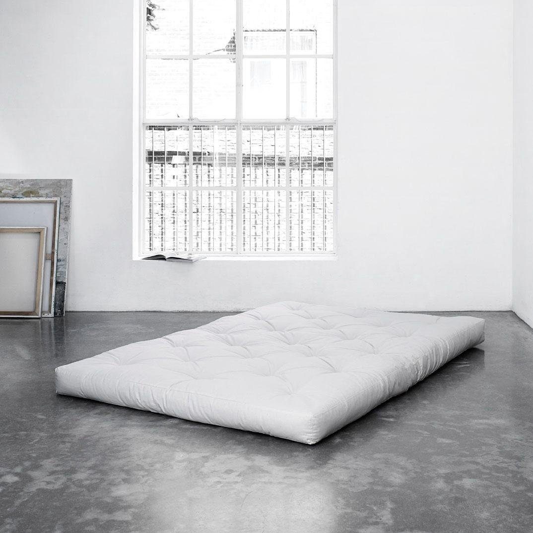 Futonmatratze Comfort Futon, 15 cm hoch, mehrere Größen, handgefertigt, Karup Design, 15 cm hoch, Aus Baumwolle und einem Kern aus PU-Schaum. Made in Europe