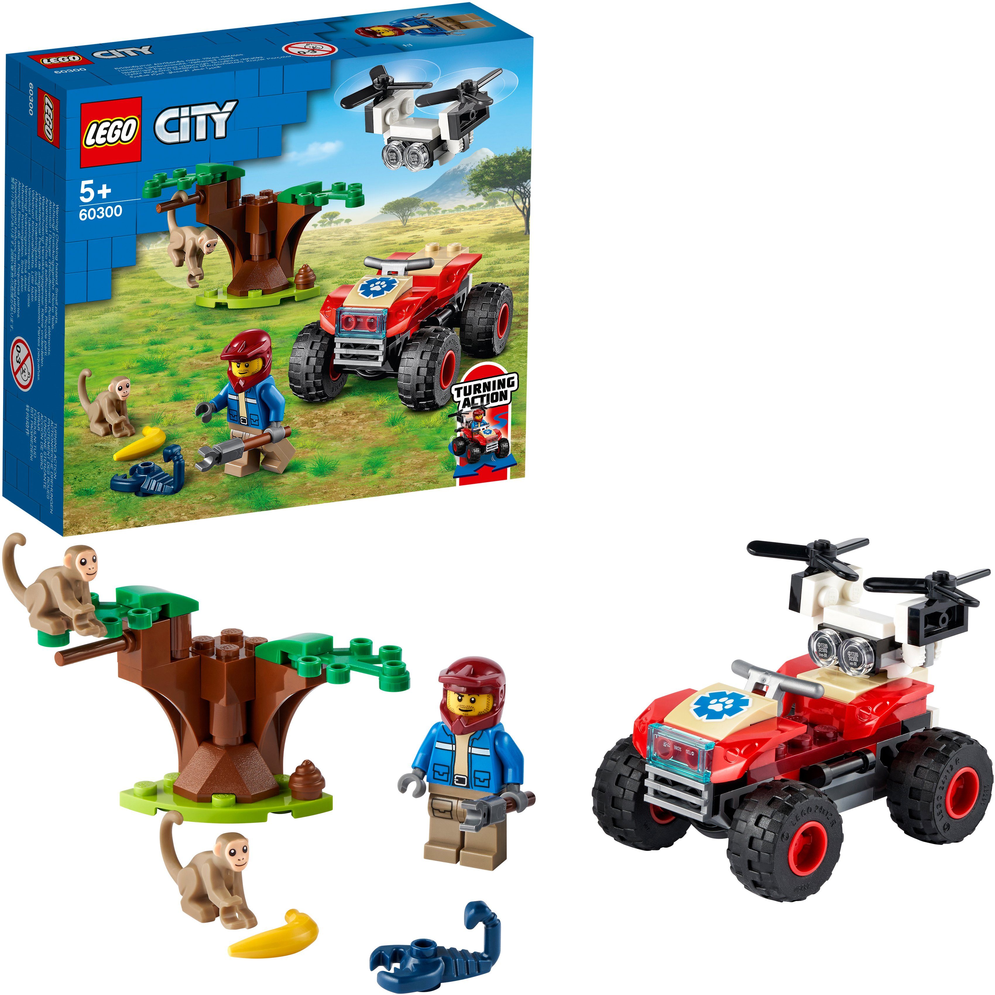 Image of LEGO® Konstruktionsspielsteine »Tierrettungs-Quad (60300), LEGO® City«, (74 St), Made in Europe