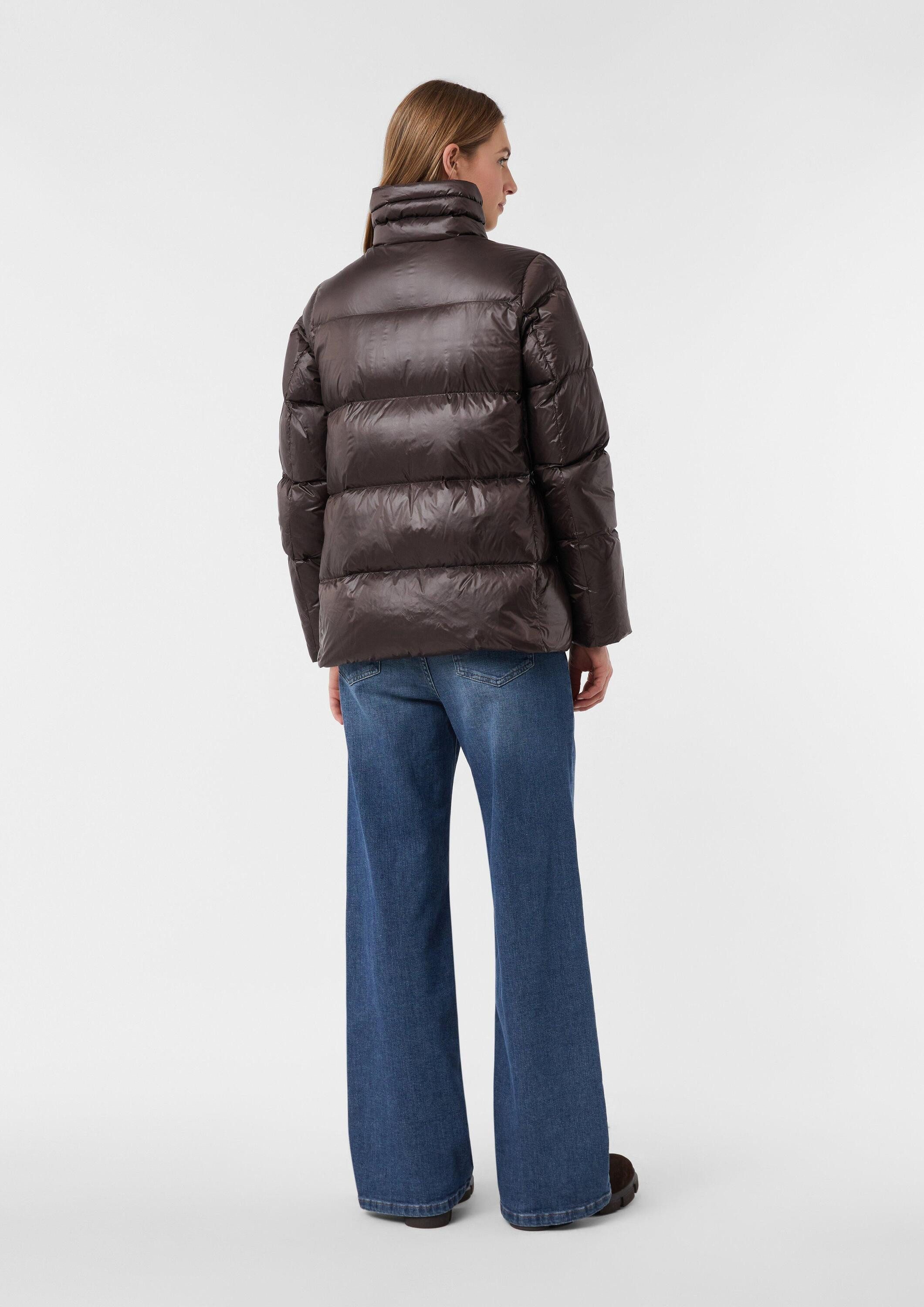 comma Winterjacke Outdoor-Jacke Schimmernde Daunenjacke mit Stehkragen