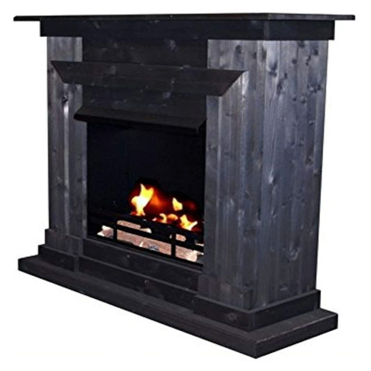 Kaminbau Mierzwa Echtfeuer-Dekokamin Berlin (Deluxe, Brenngel & Bio-Ethanol Kamin inkl. regulierbarer Brenner & Zubehör), Farbwahl, Gelkamin, Ethanolkamin, Kaminofen, Bodenkamin