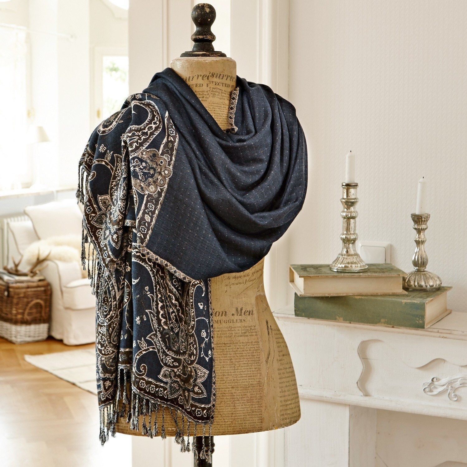 Mirabeau Modeschal Schal Laine dunkelblau, none günstig online kaufen