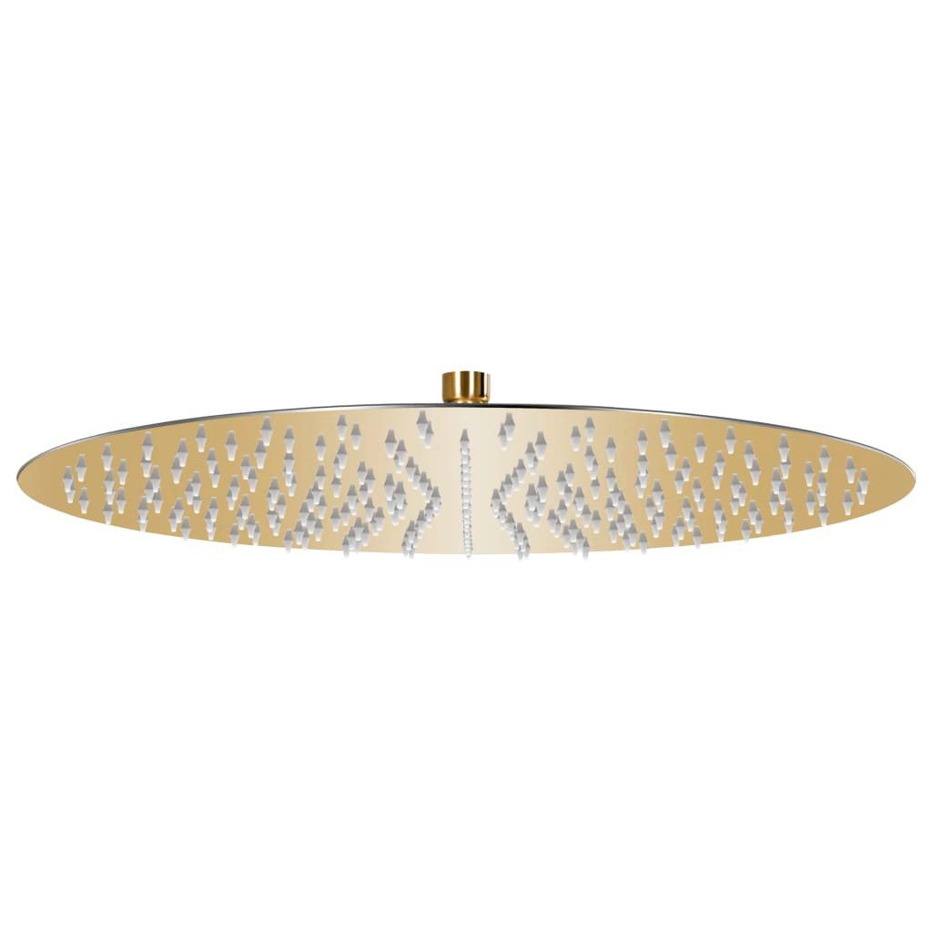vidaXL Duschbrause Regenbrause Edelstahl 40 cm Rund Golden Duschkopf Regendusche