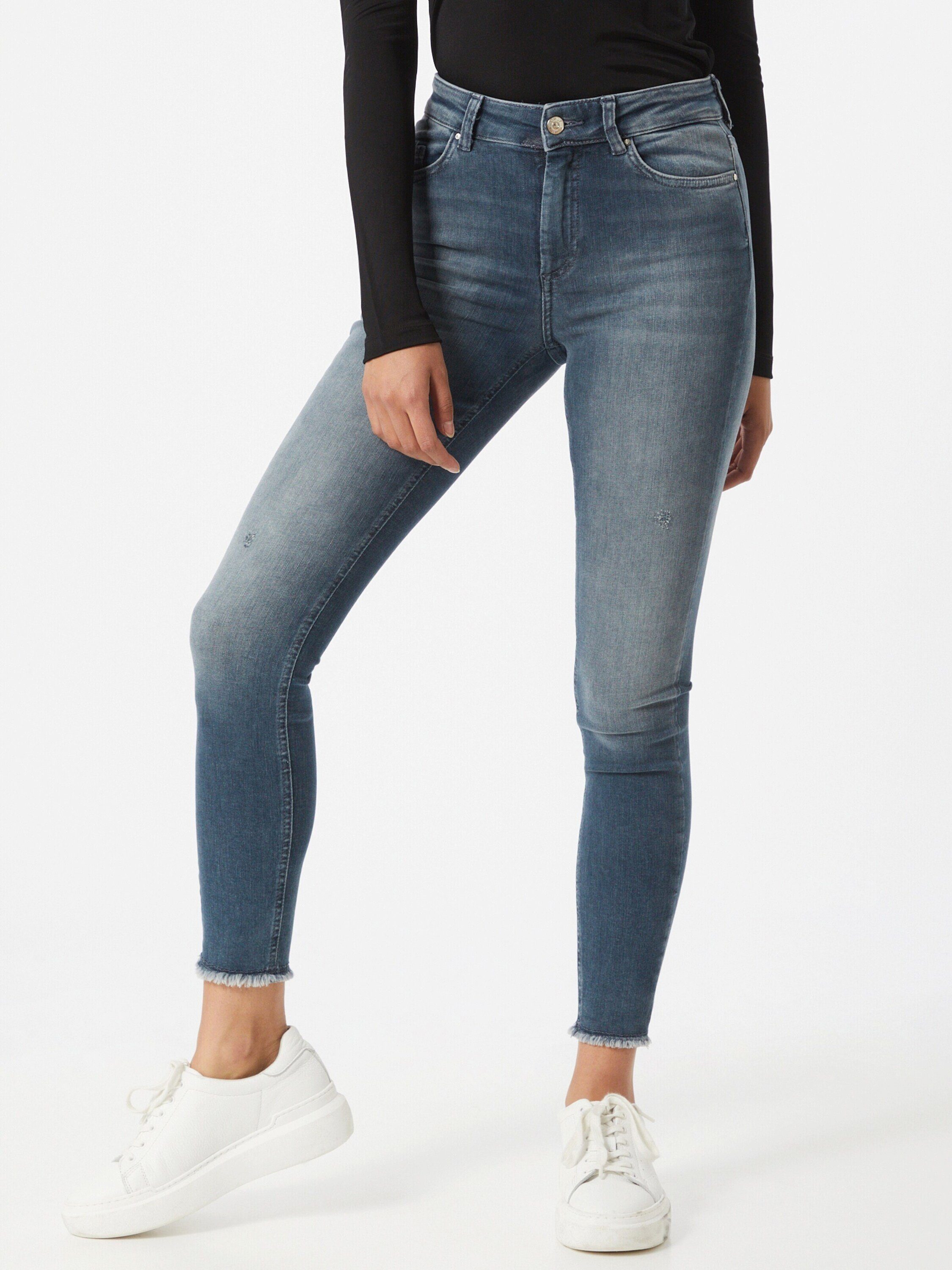 ONLY Ankle-Jeans "ONLBLUSH MID SK ANK RW REA422 NOOS", mit Fransensaum günstig online kaufen