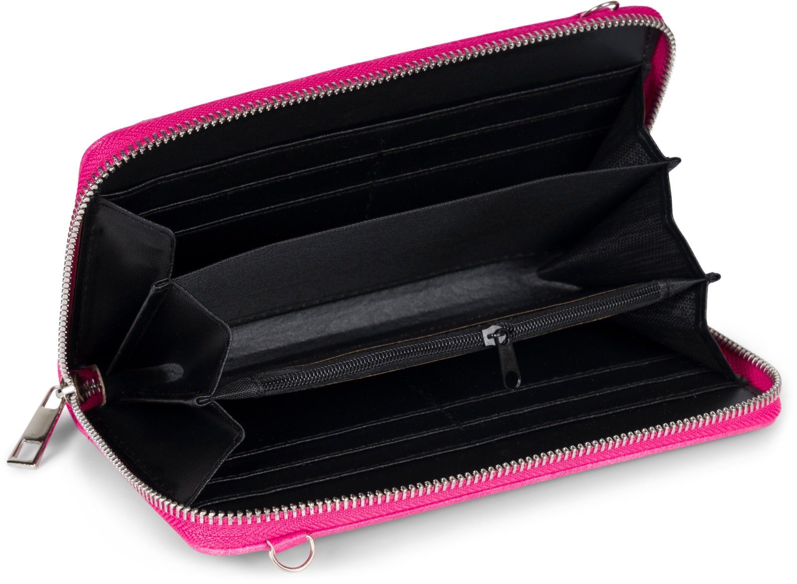 styleBREAKER Smartphonetasche Handyfach Geldbörse mit (1-tlg), Pink Unifarben