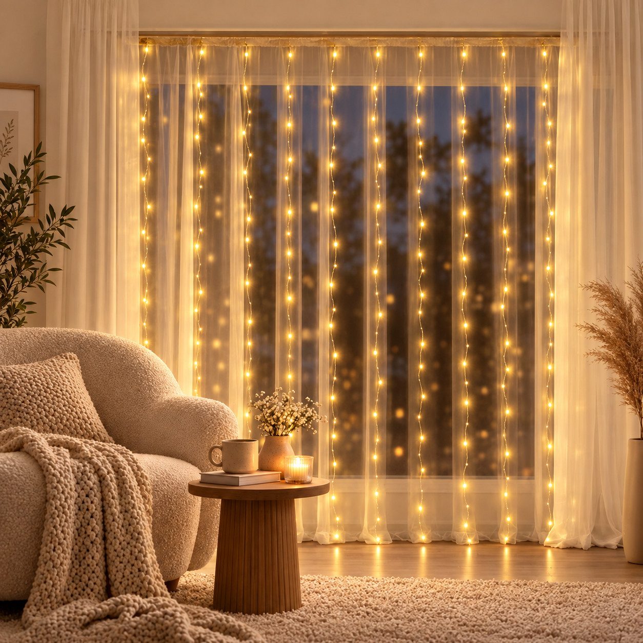 Norvéa Home LED-Lichterkette Solar Lichterkette, Solar Licht Garten – mit Fernbedienung, Warmweißes Licht, Fernbedienung, verschiedene Modi