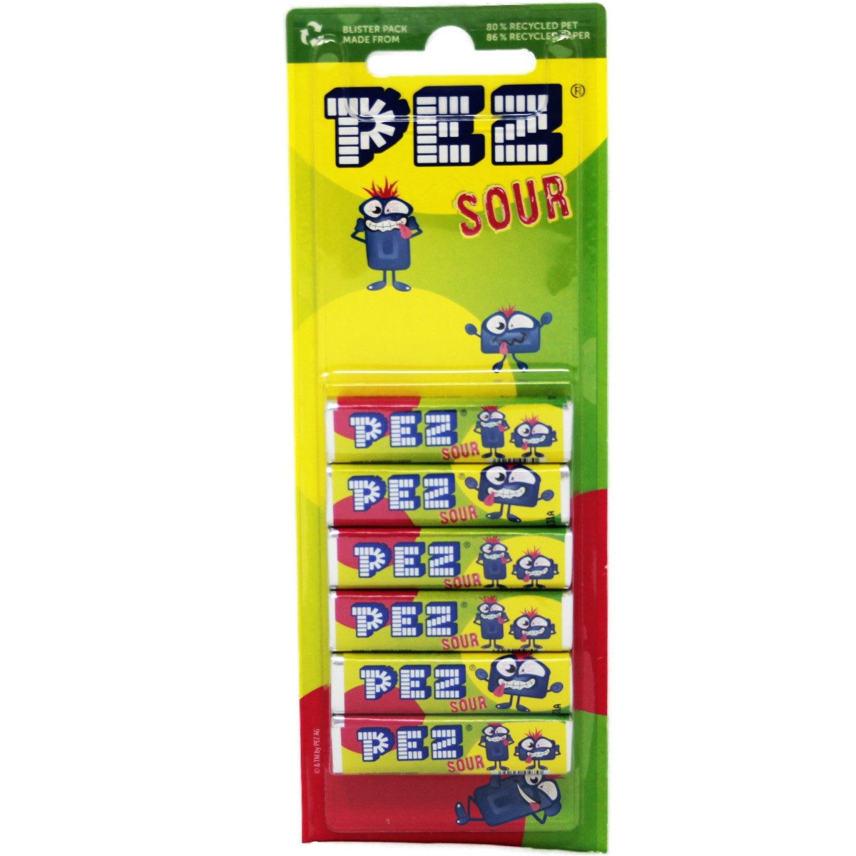 PEZ Süßigkeit, PEZ Bonbons sour Mix für PEZ Spender Laktose und glutenfrei 51g