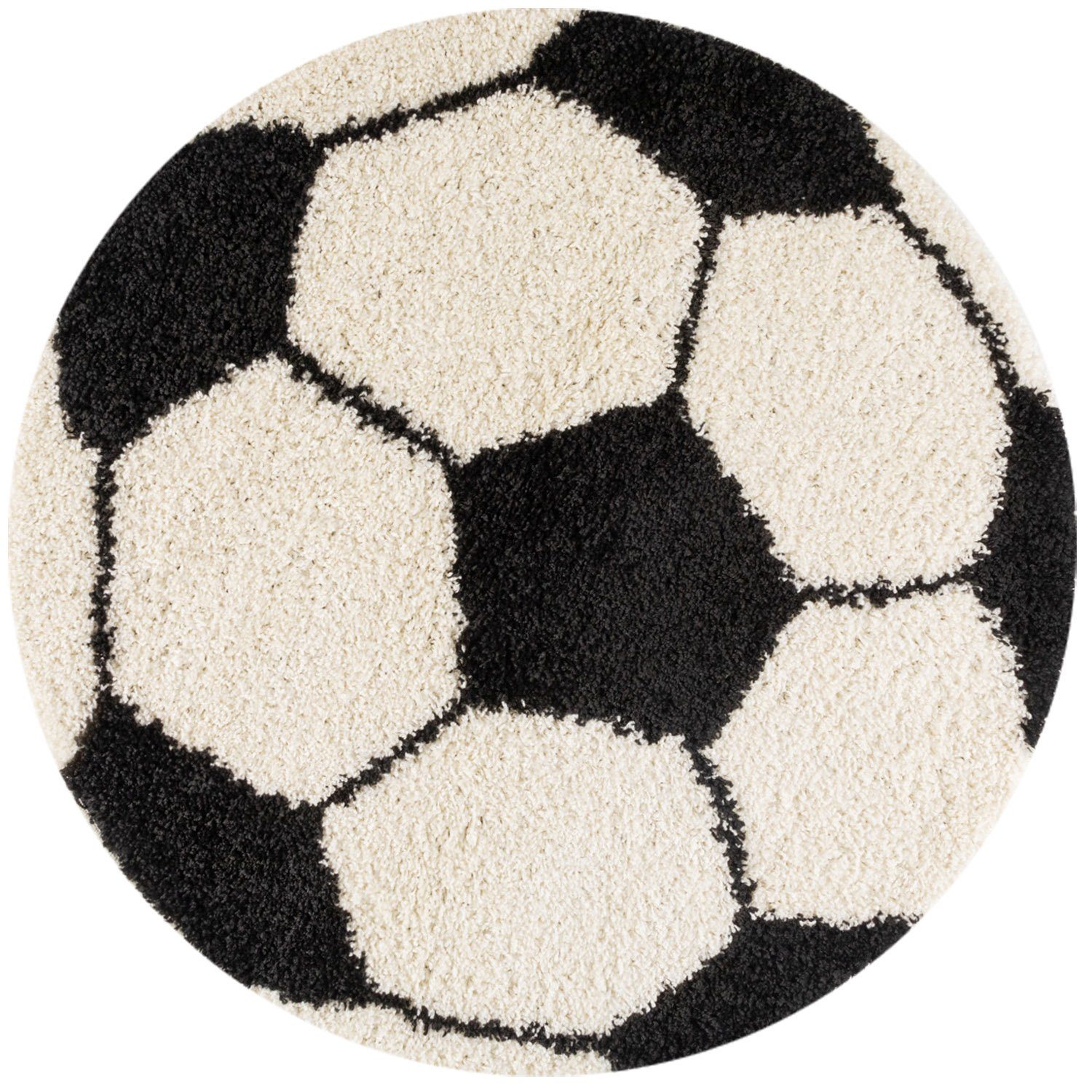 Teppium Teppich Fußball-Design, Rund, Höhe: 30 mm, Kinder Teppich Fußball-F günstig online kaufen