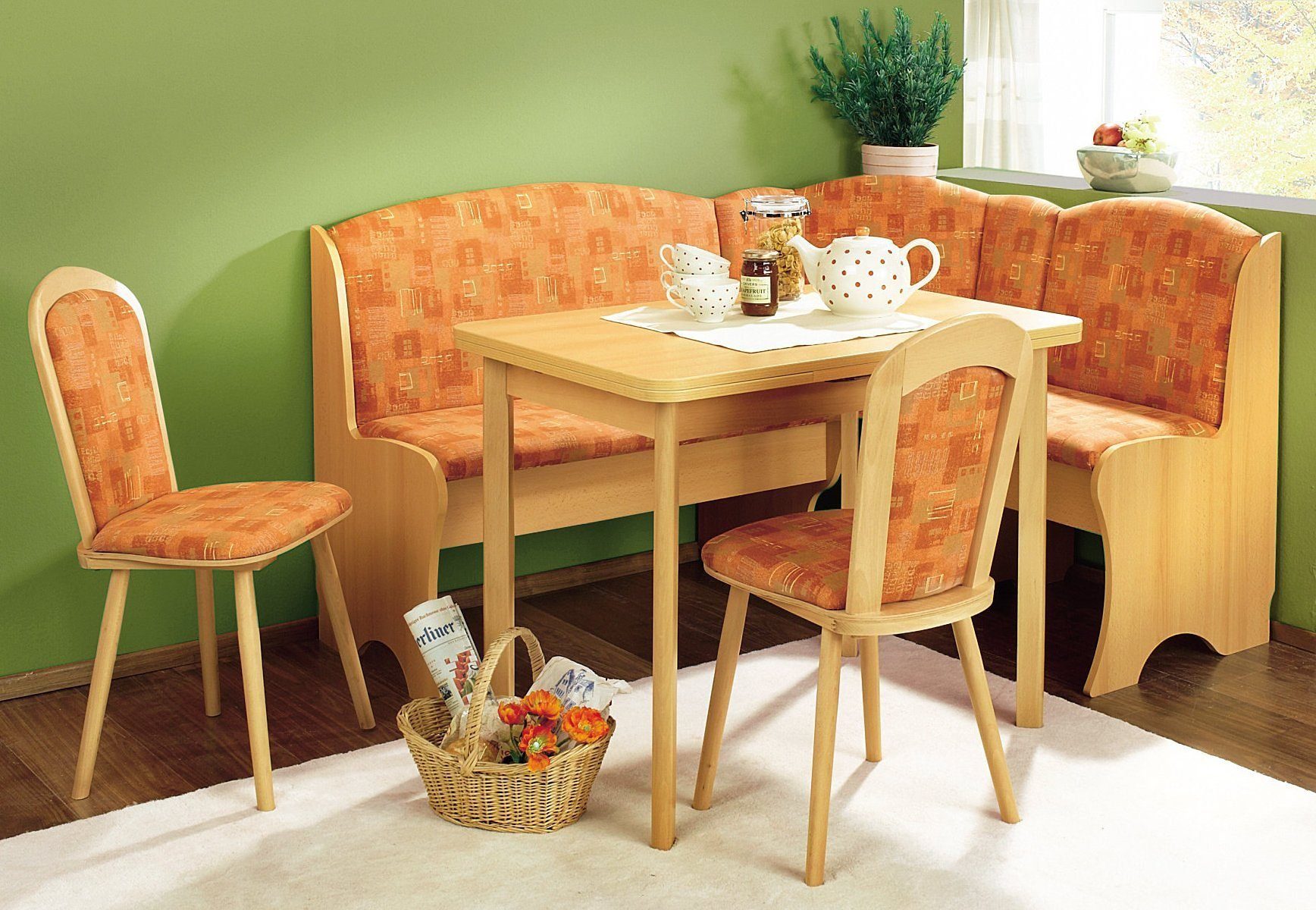 Home affaire Eckbankgruppe, (Set, 4-tlg), 140/110 cm