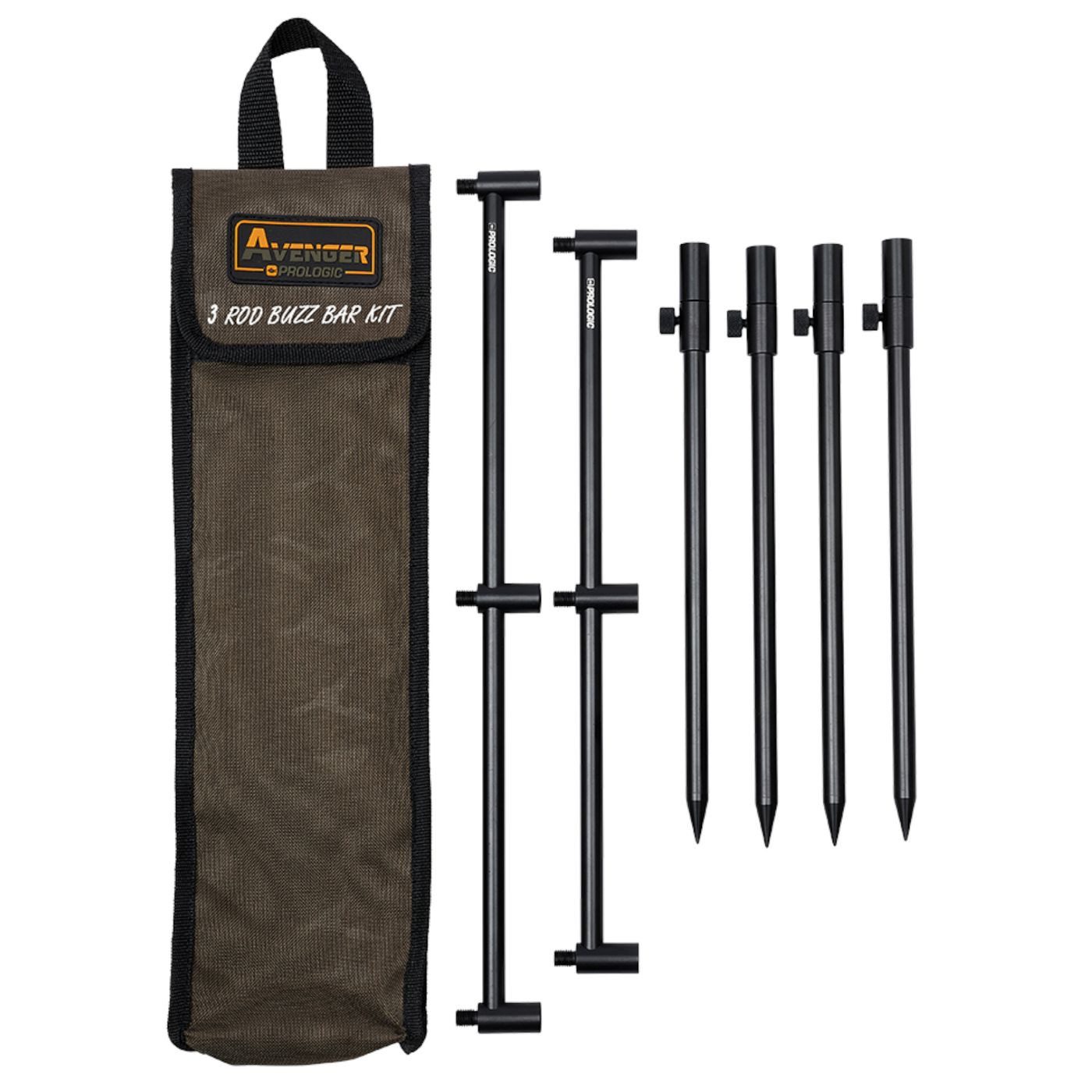 Prologic Aufbewahrungstasche Prologic Avenger Buzz Bar Kit And Carrycase 3 Rod - Buzzer Bar Set
