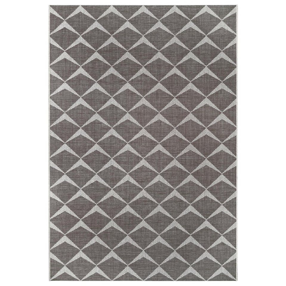 Teppich In- & Outdoor Teppich Escala Taupe Braun Creme, NORTHRUGS,  rechteckig, Höhe: 4 mm