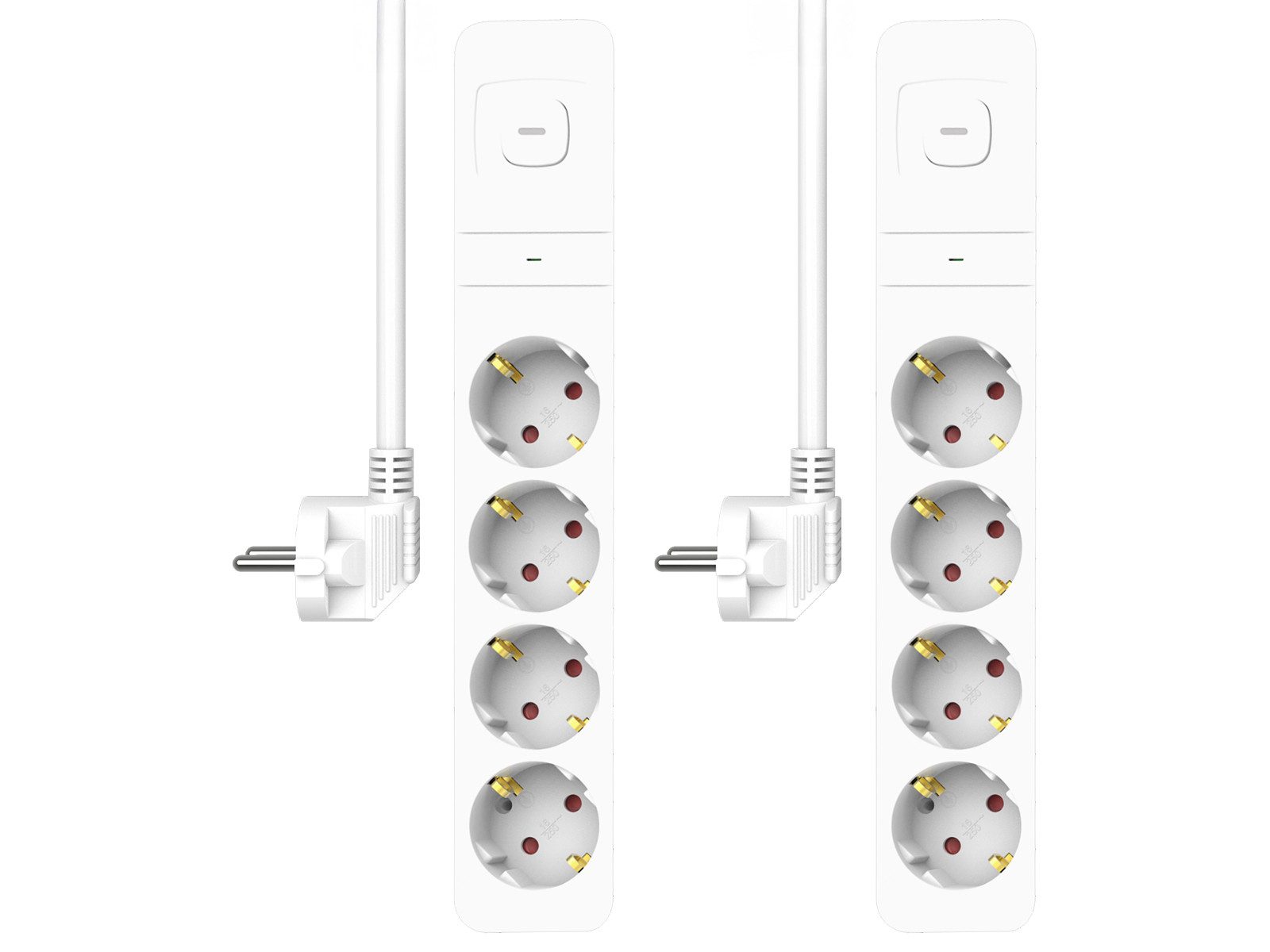 Elro Steckdosenleiste (Ein- / Ausschalter, Kindersicherung, Überspannungsschutz, Kabellänge 1.5 m), Mehrfachsteckdose, Steckdosen-Leiste 2 fach Set mit Schalter