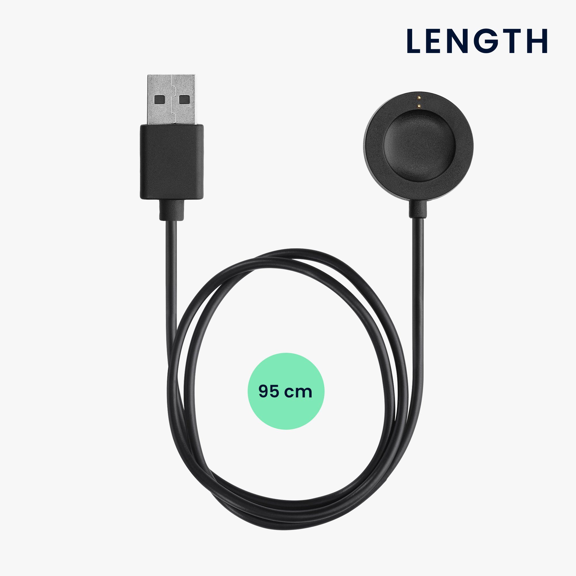 kwmobile USB Ladekabel für Fossil Gen 6 5 4 Smartwatch / Skagen Falster 2 - Smartphone-Ladegerät (1-tlg., USB Lade Kabel für Fossil Gen 6 5 4 Smartwatch / Skagen Falster 2)