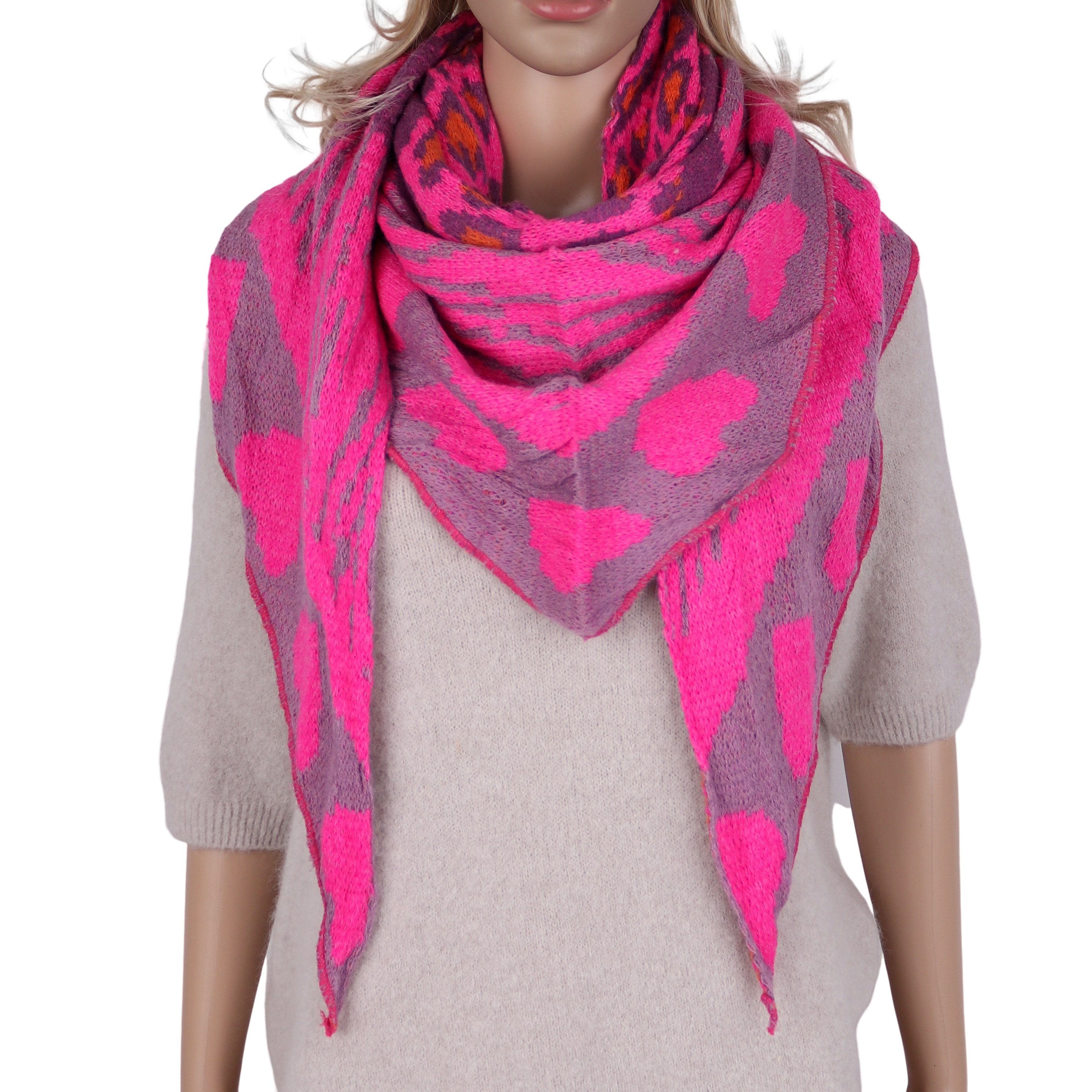 MIRROSI Dreieckstuch kuschliger und warmer Dreiecksschal ca.190x80 cm, Leo günstig online kaufen