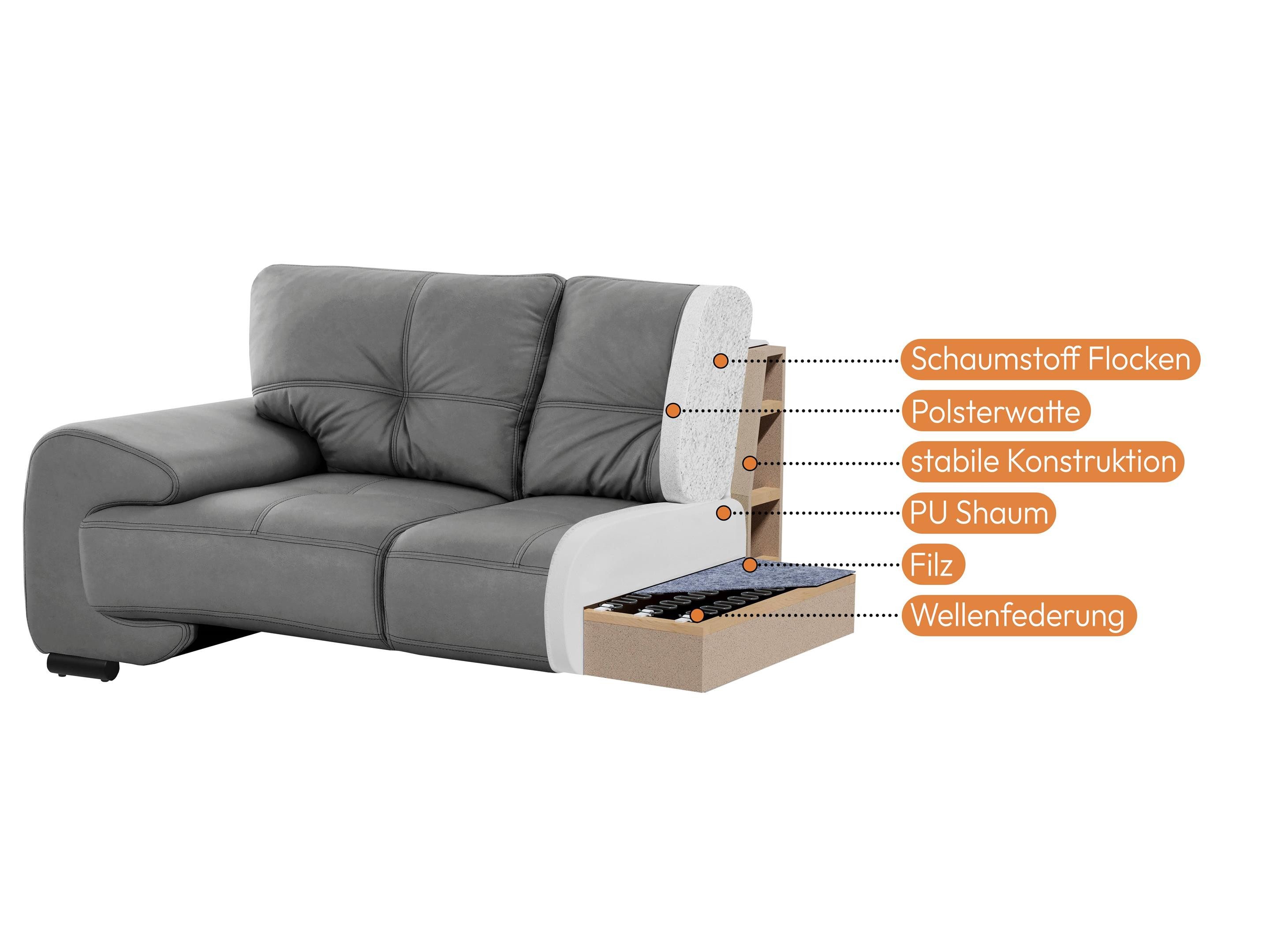 Beautysofa Polstergarnitur OMEGA 3+1 Sofa Set Wohnzimmer Garnitur Kunstleder Couchgarnitur, (modern klassisch bequem, 3-Sitzer Big-Sofa mit Sessel), verschiedene Farben