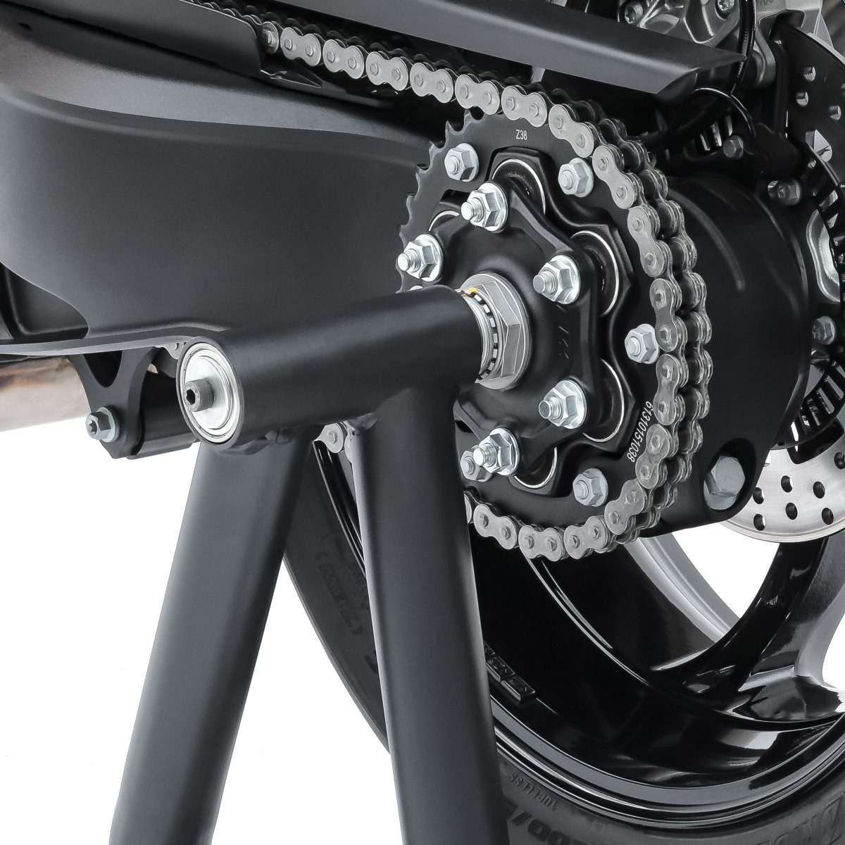 ConStands Motorradheber Einarm Montageständer Set für KTM 1290 Super Duke / R 14-23 hinten vor