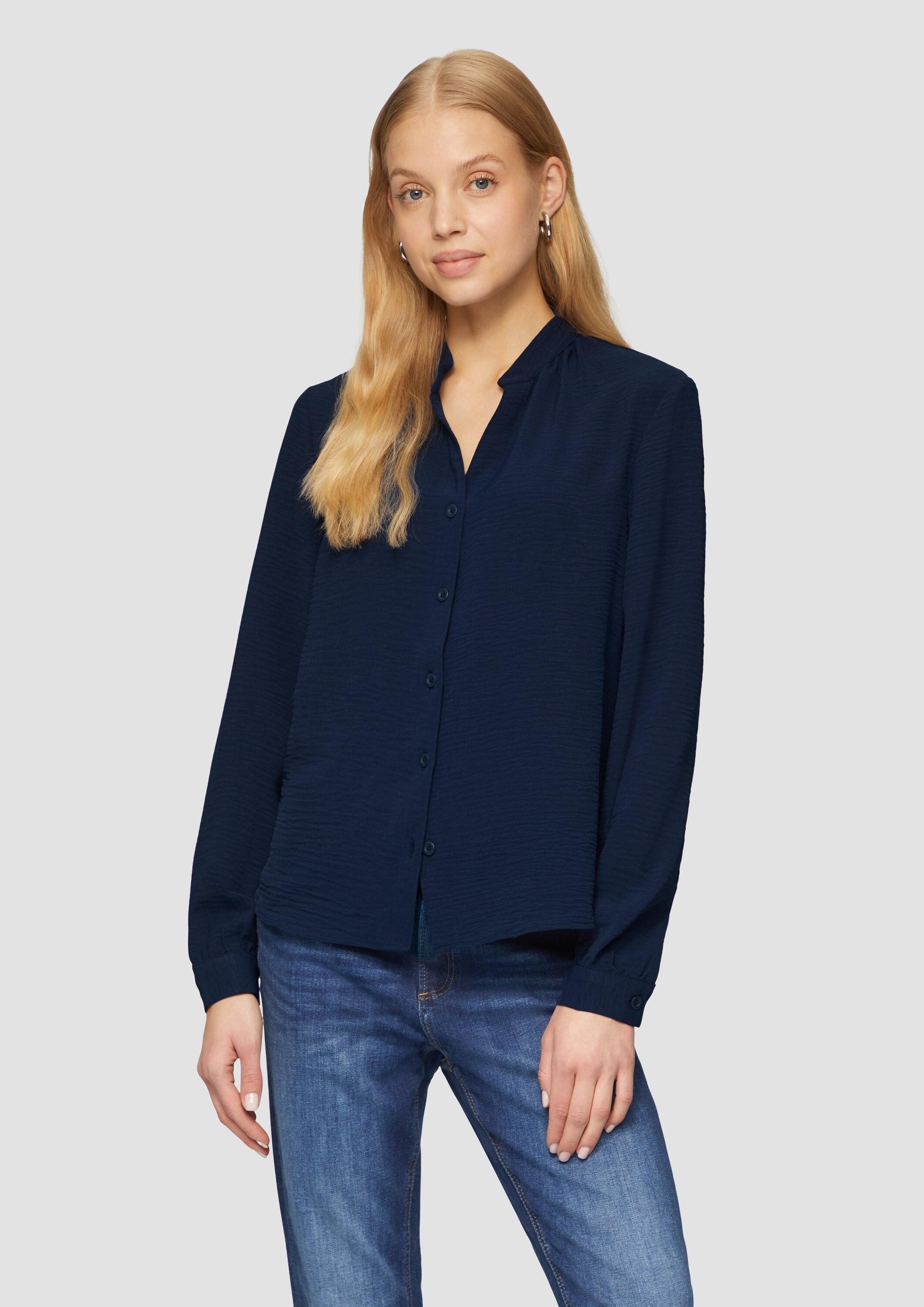 QS Langarmbluse Bluse Durchgeknöpfte Bluse aus günstig online kaufen
