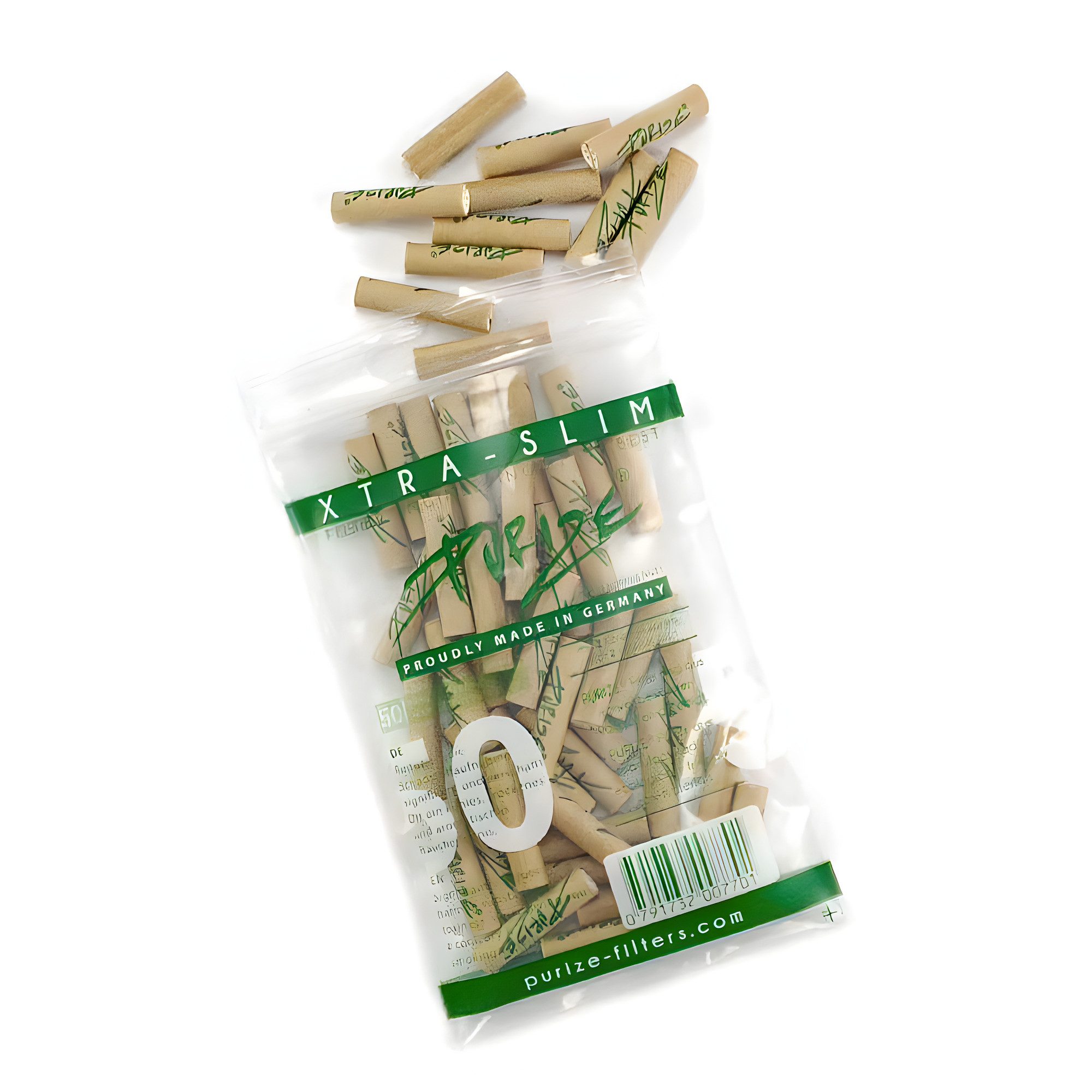 Purize Aktivkohlefilter PURIZE Aktivkohlefilter, Organic, Extra Slim, Ø 5,9mm, 50 Stk.