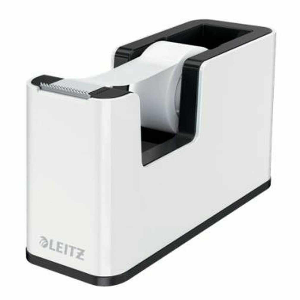 LEITZ Papierscheren Klebebandabroller Wow Dual Schwarz Weiß (5,1 x 7,6 x 12, 6 cm)