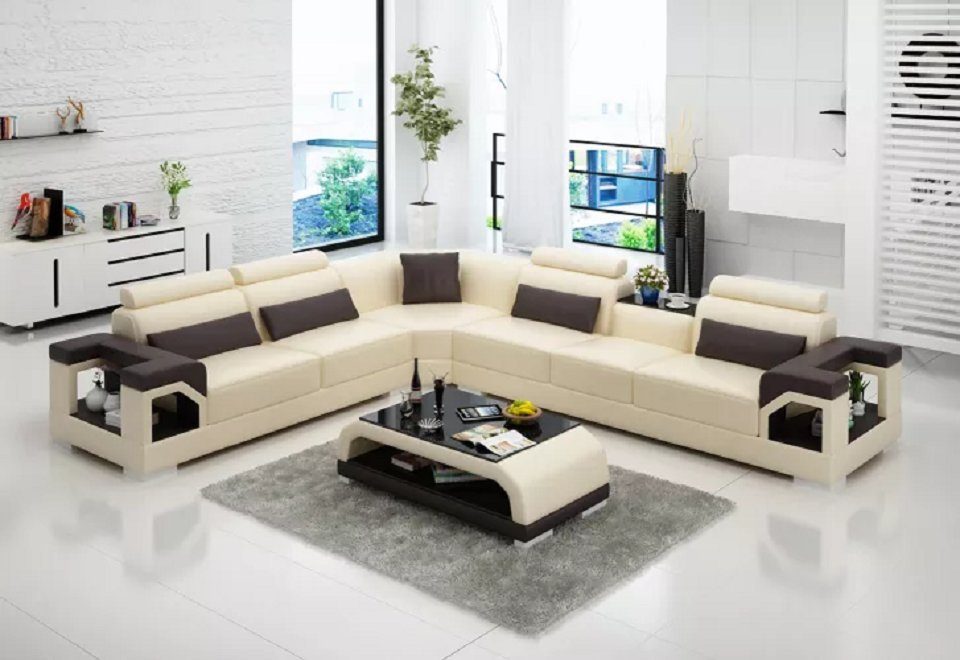 JVmoebel Ecksofa »Ecksofa Couch Polster Eck Sofa Eckledersofa