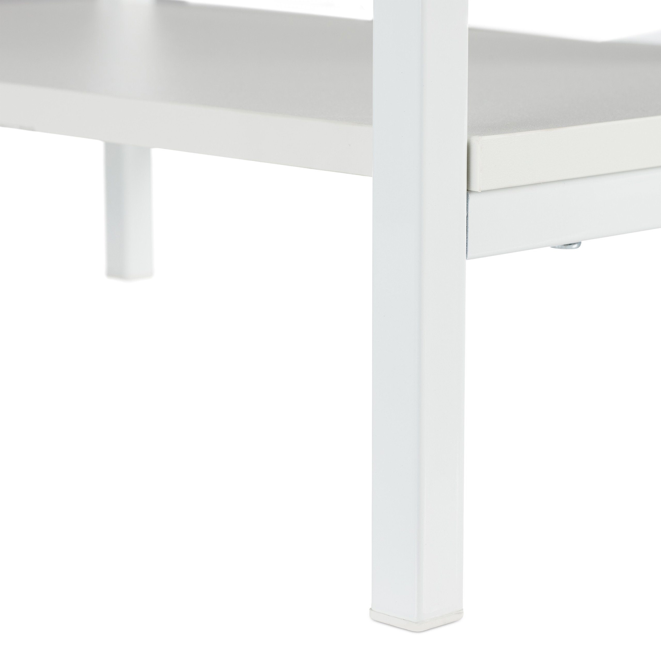 neigbar Schreibtisch Weiß mit Weiß 3 relaxdays Ablagen, / Schreibtisch