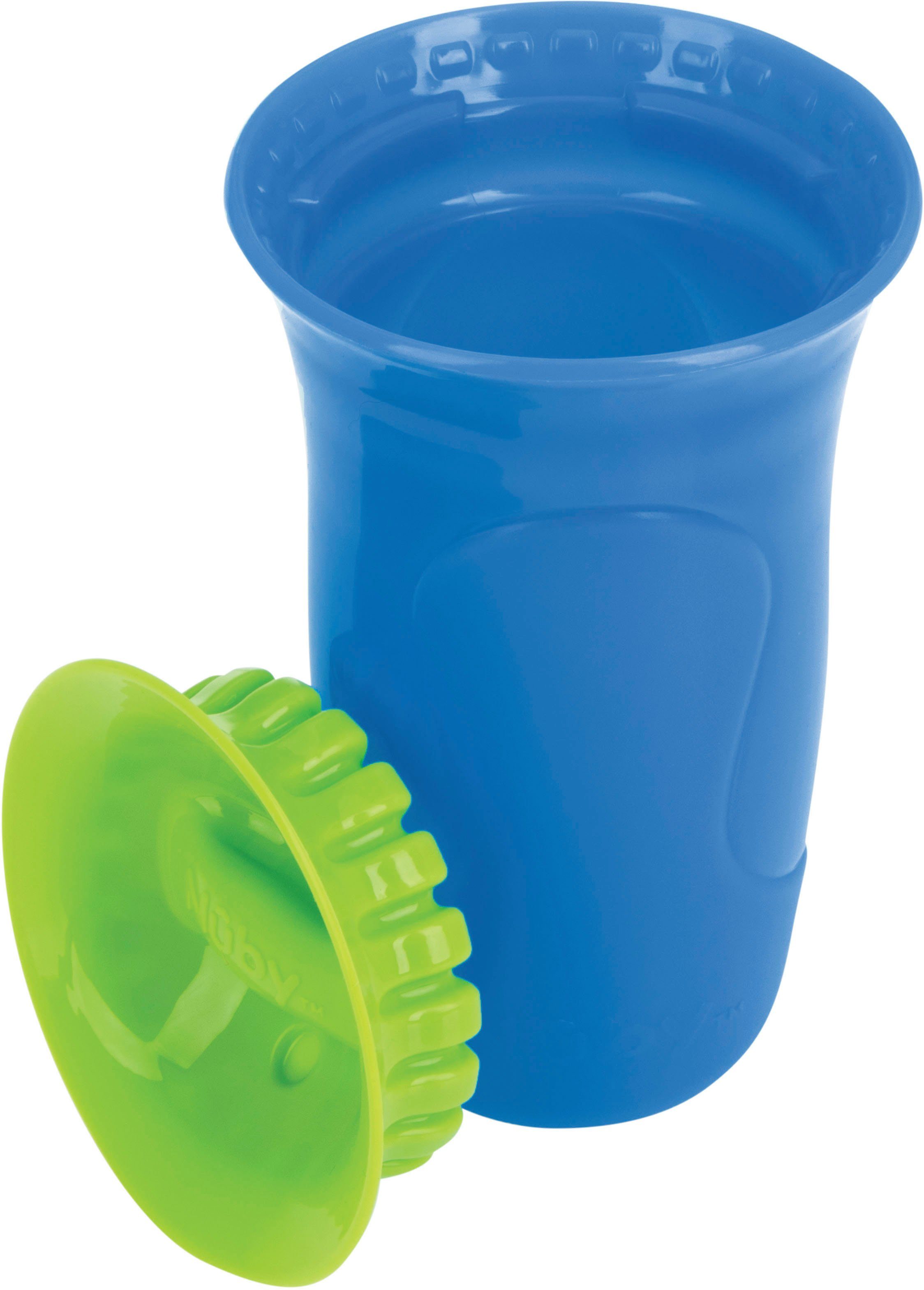 Nuby Kinderbecher Trinklernbecher blau, Polypropylen 300ml, 360°