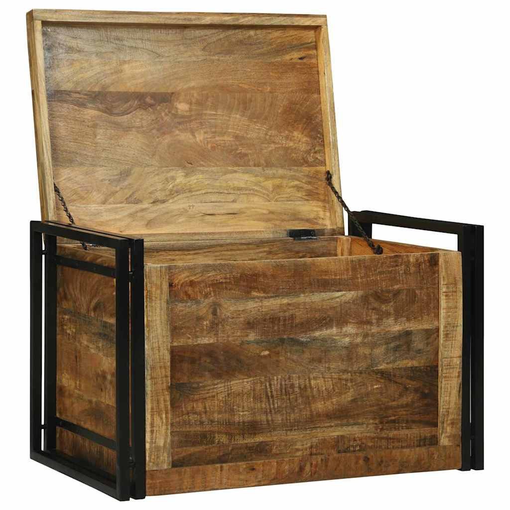 vidaXL Aufbewahrungsbox Aufbewahrungsbox Braun und Schwarz 80 x 50 x 50 cm (1 St)