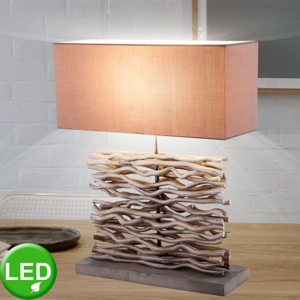 etc-shop LED Tischleuchte, Leuchtmittel inklusive, Warmweiß, Schreib Nacht Tisch Lampe Wohn Ess Schlaf Zimmer | Tischlampen