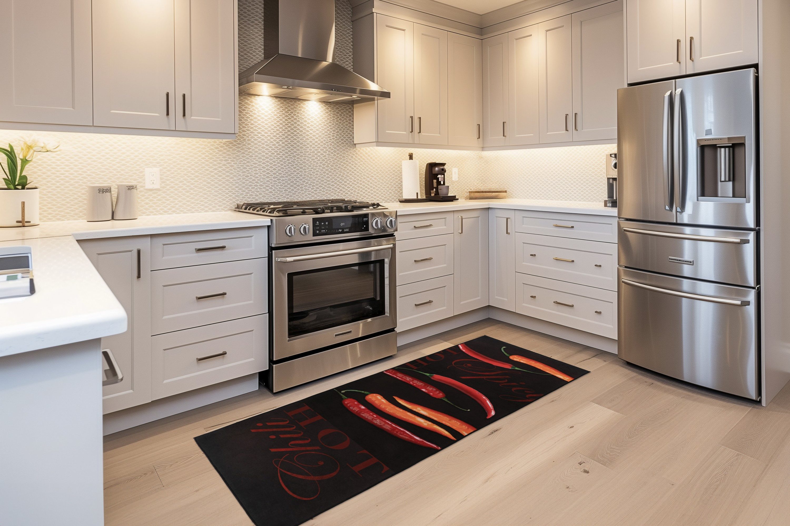 Kayoom Küchenläufer Pyron 425, rechteckig, Höhe: 6 mm, Flachgewebe, rutschhemmend, Küche