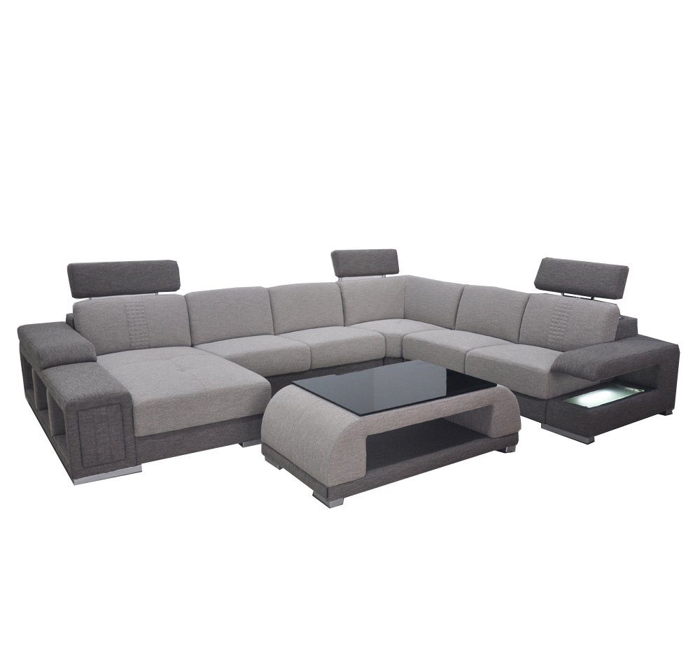 XXL Wohnlandschaft Ecke B2015 Sofa Textil Couch Modern Ecksofa, JVmoebel Stoff U-Form