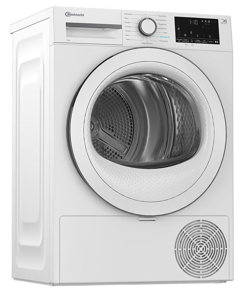 BAUKNECHT Wärmepumpentrockner BT 7RC WW, Precision Dry, Startzeitvorwahl, Trommelinnenbeleuchtung, Slim
