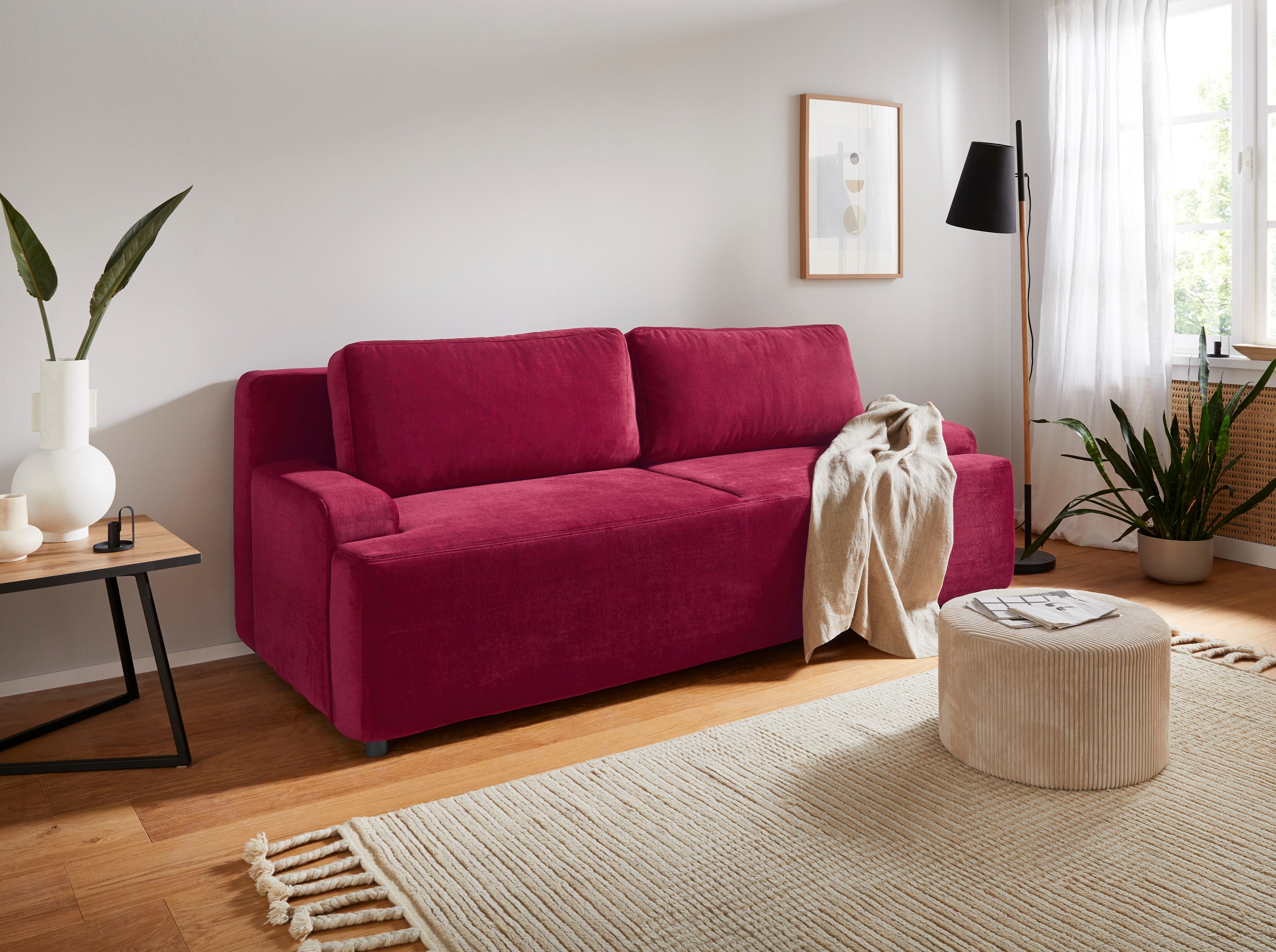 Home affaire Schlafsofa Halbschlaf, mit Bettfunktion und Bettkasten