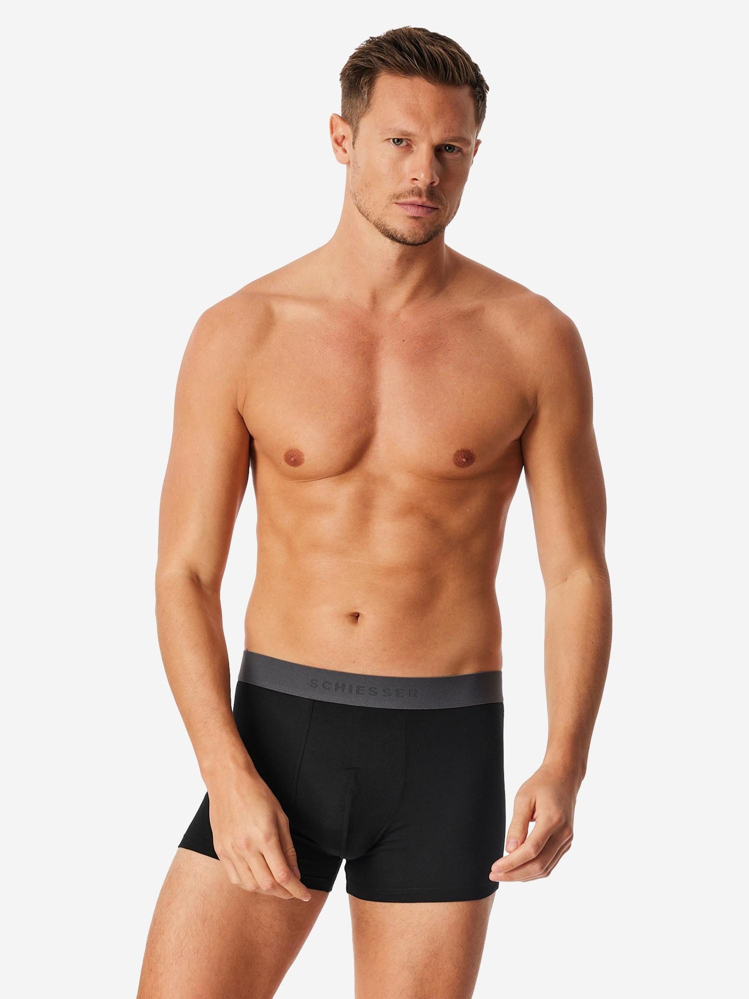 Schiesser Retro Boxer 6er Pack 95/5 Cotton (Spar-Set, 6-St) Retro Short / Pant - Baumwolle - ohne Eingriff - Atmungsaktiv