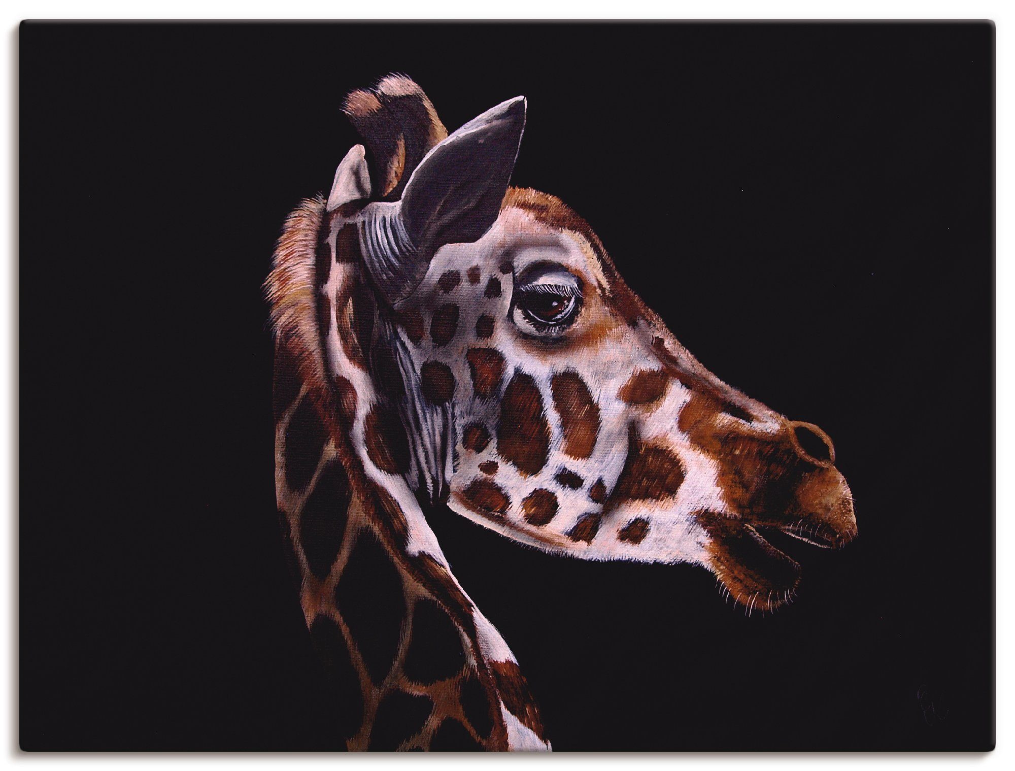 Giraffe, Alubild, Wandaufkleber Artland in versch. (1 Poster Leinwandbild, St), oder Größen Wandbild Wildtiere als