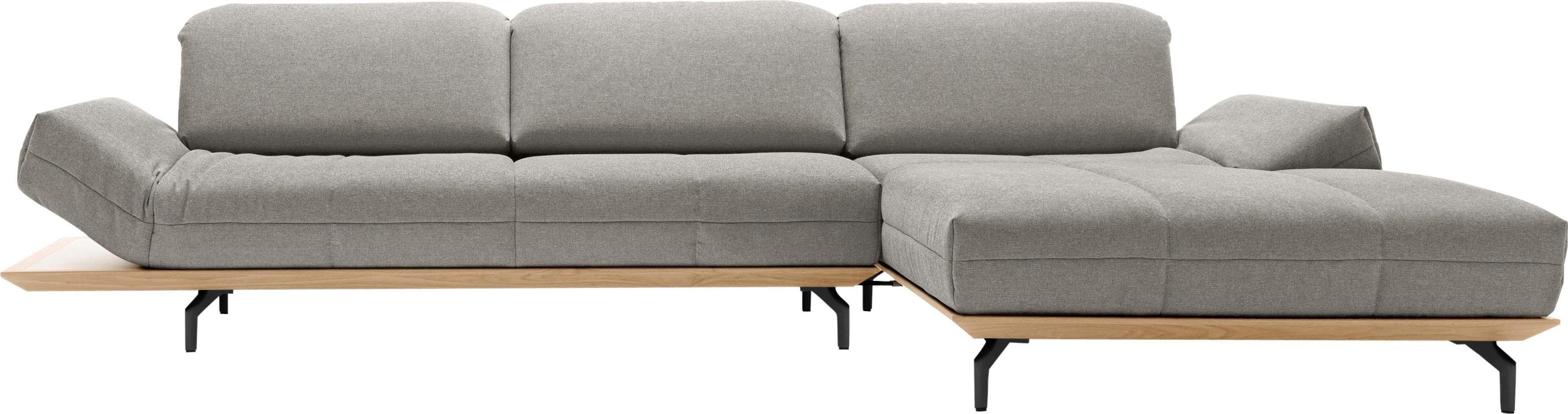 hülsta sofa Ecksofa cm 2 hs.420, in Natur Breite oder Eiche 293 Qualitäten, Nußbaum, Holzrahmen in