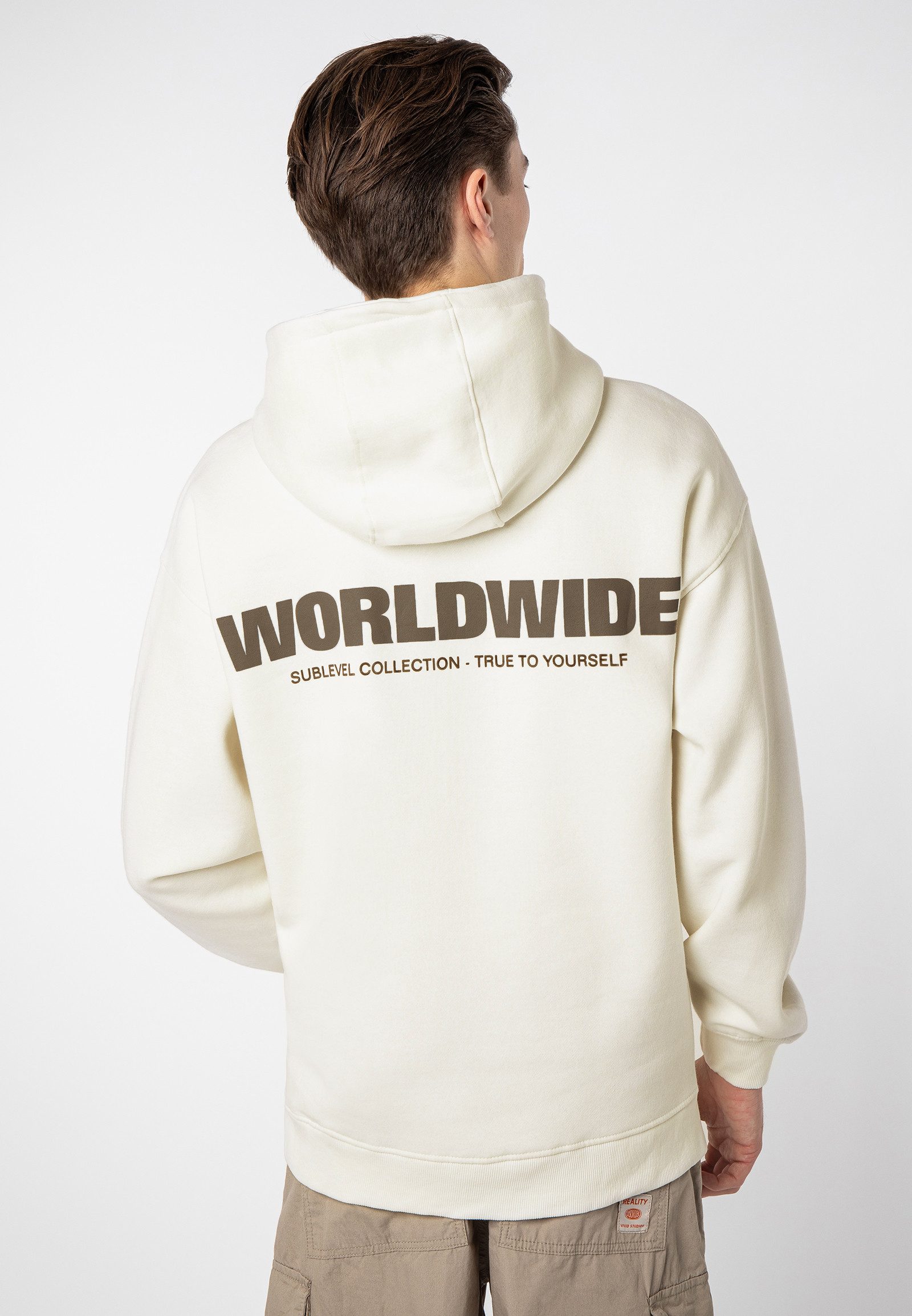 SUBLEVEL Hoodie WORLDWIDE Sweathoodie Sweater, Kapuzensweatshirt mit Kängur günstig online kaufen