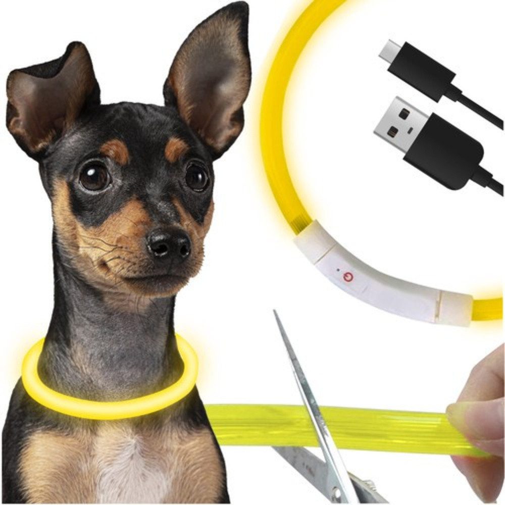 Purlov Hunde-Halsband LED-Licht verstellbares Halsband, PVC, Größenverstell günstig online kaufen