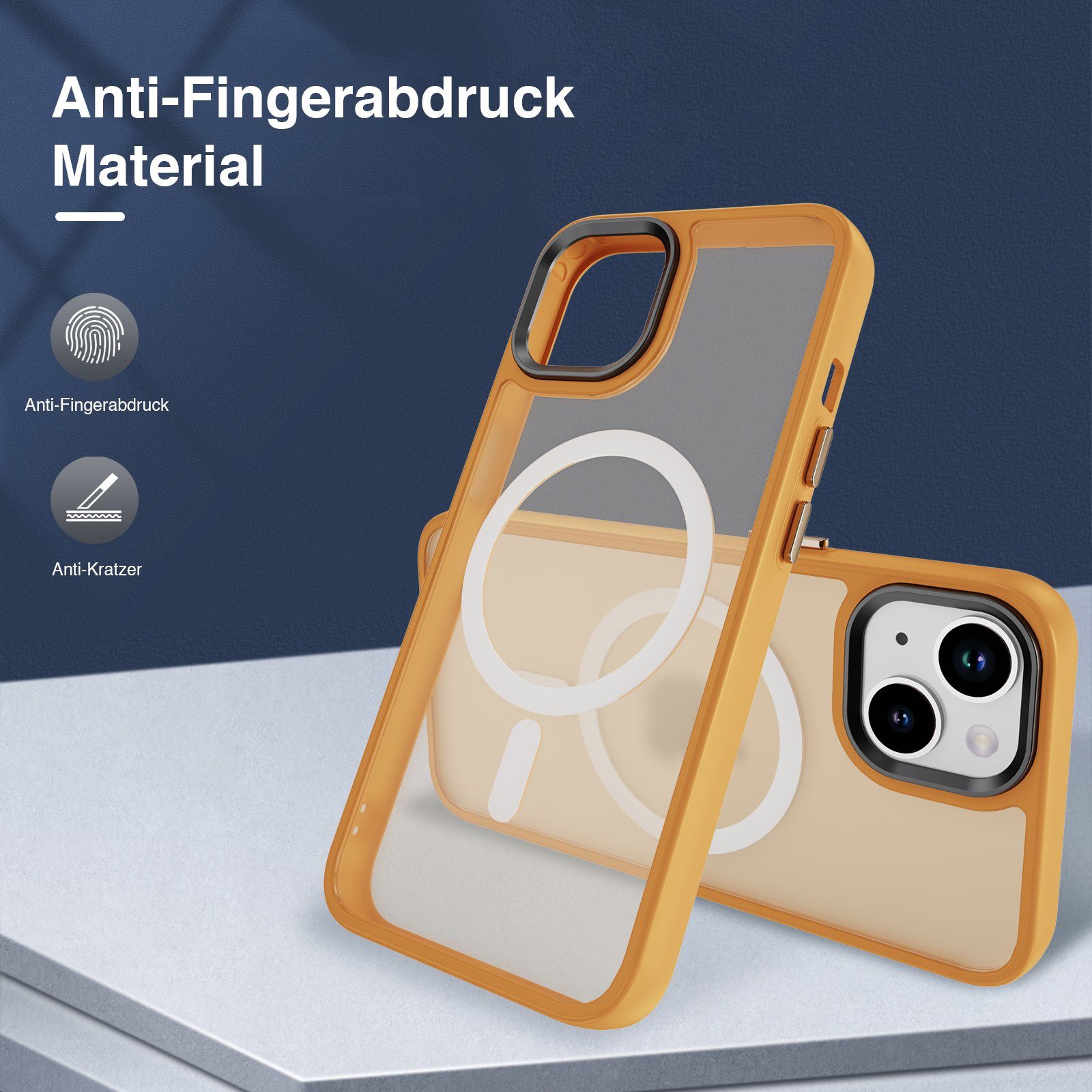 Tec-Expert Handyhülle Magnet Hülle für Apple iPhone 15 6.1 Zoll, 6.1, kompatibel zu Magsafe magnetisches Laden – Bild 4 von 5