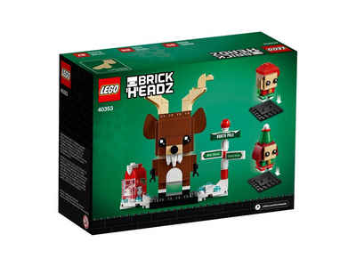 LEGO® Konstruktionsspielsteine LEGO® BrickHeadz - Rentier und Elfen, (Set, 281 St)