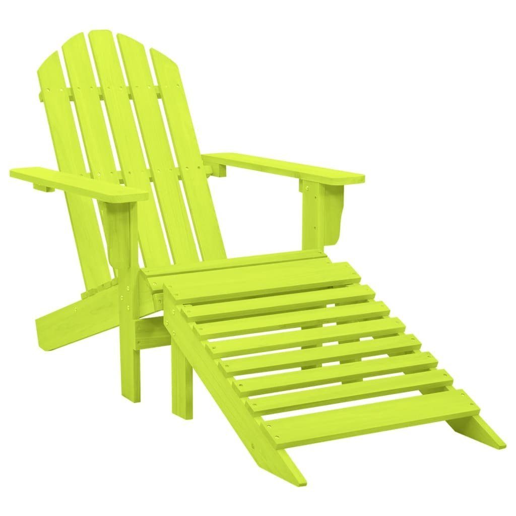 Gartenstuhl Adirondack-mit Fußteil Massivholz Tanne Grün